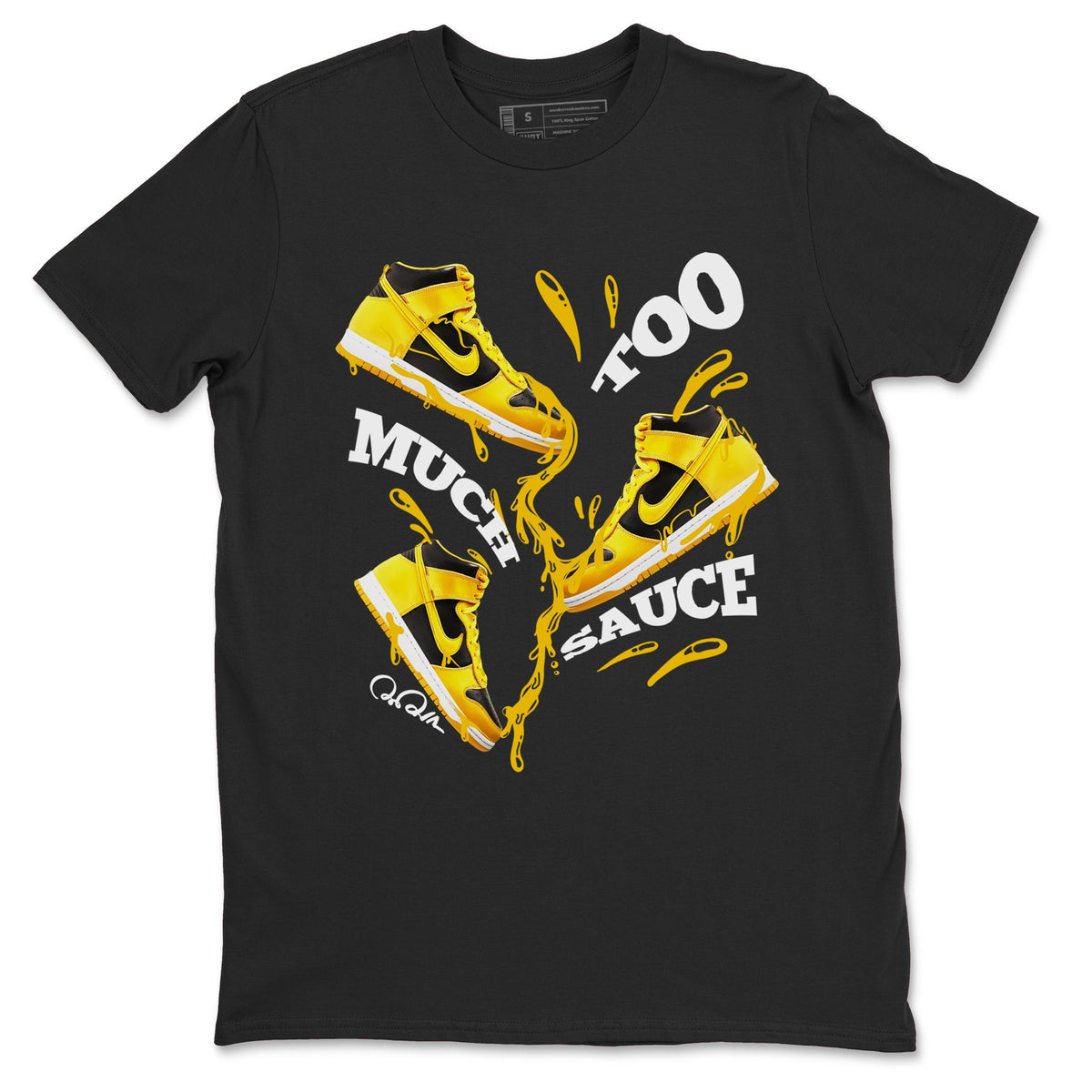 Dunk High Wu Tang shirts to match jordans Too Much Sauce sneaker match tees Dunk High Wu Tang match shoes to clothes Drip Gear Zone unisex cotton Black 2 shirts