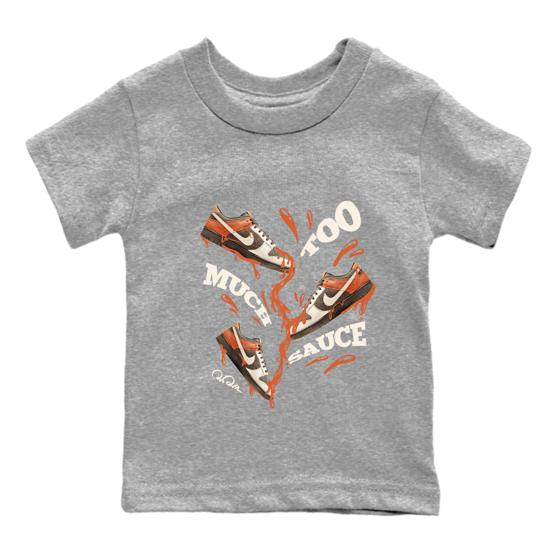 Dunk Red Panda shirt to match jordans Too Much Sauce sneaker tees Nike Dunk LowRed Panda Drip Gear Zone Baby Toddler Heather Grey 2 T-Shirt