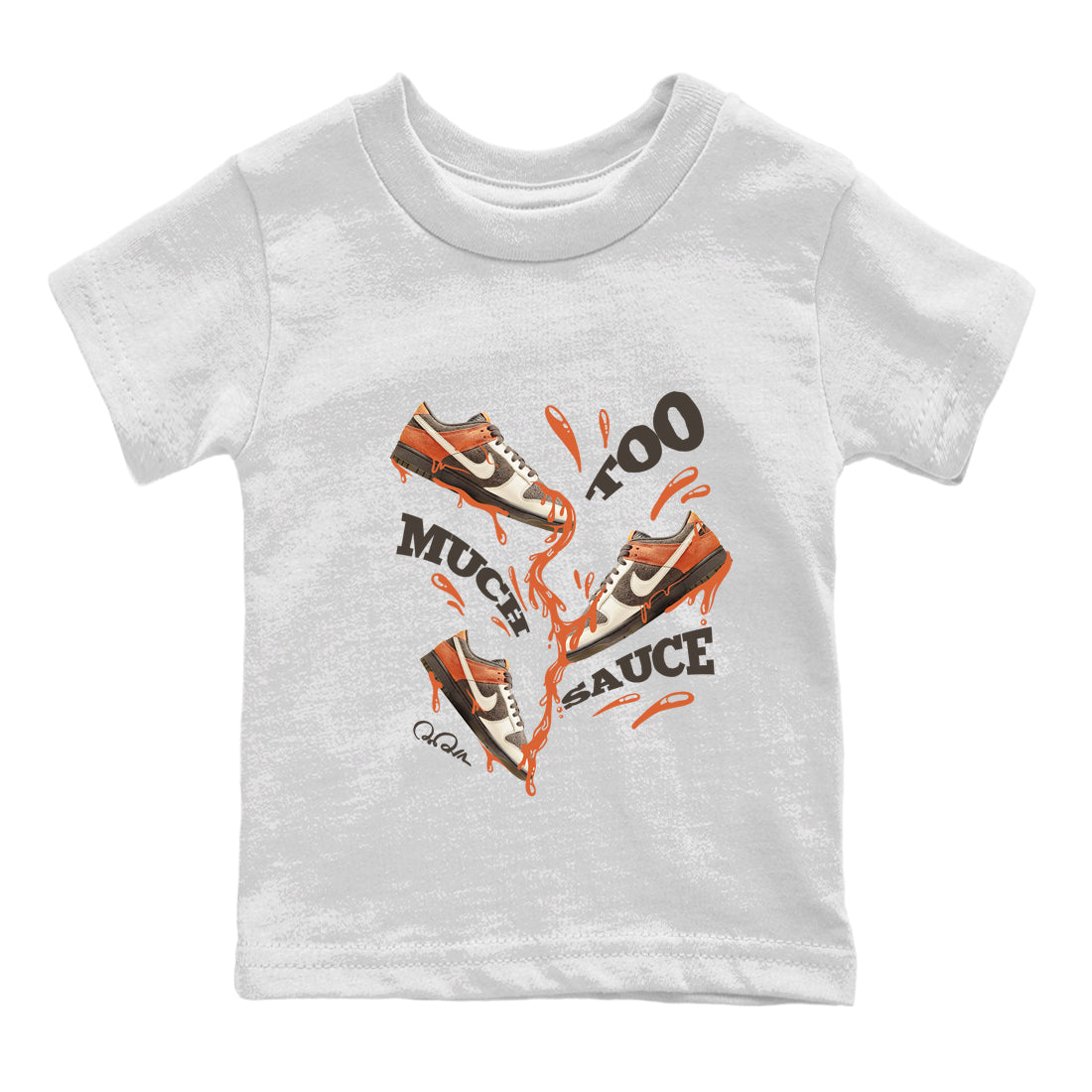 Dunk Red Panda shirt to match jordans Too Much Sauce sneaker tees Nike Dunk LowRed Panda Drip Gear Zone Baby Toddler White 2 T-Shirt