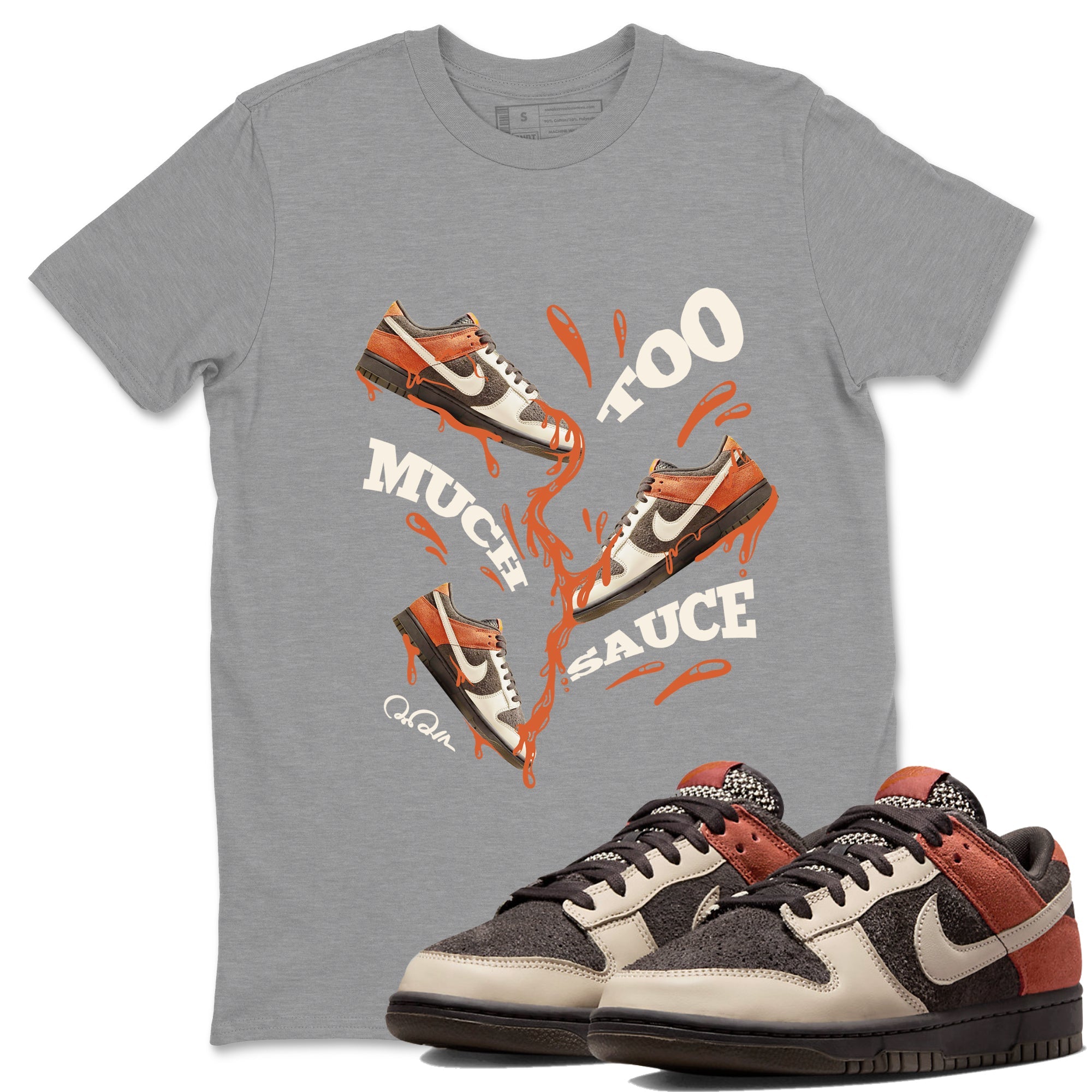 Dunk Red Panda shirt to match jordans Too Much Sauce sneaker tees Nike Dunk LowRed Panda Drip Gear Zone Unisex Heather Grey 1 T-Shirt