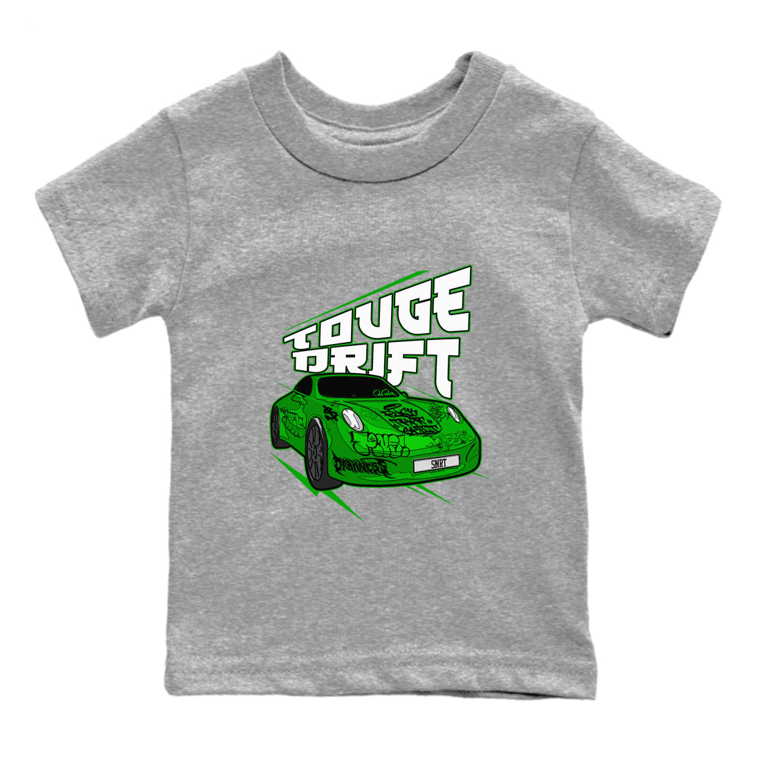 Air Jordan 5 Lucky Green shirt to match jordans Touge Drift sneaker tees AJ5 Lucky Green Drip Gear Zone Baby Toddler Heather Grey 2 T-Shirt