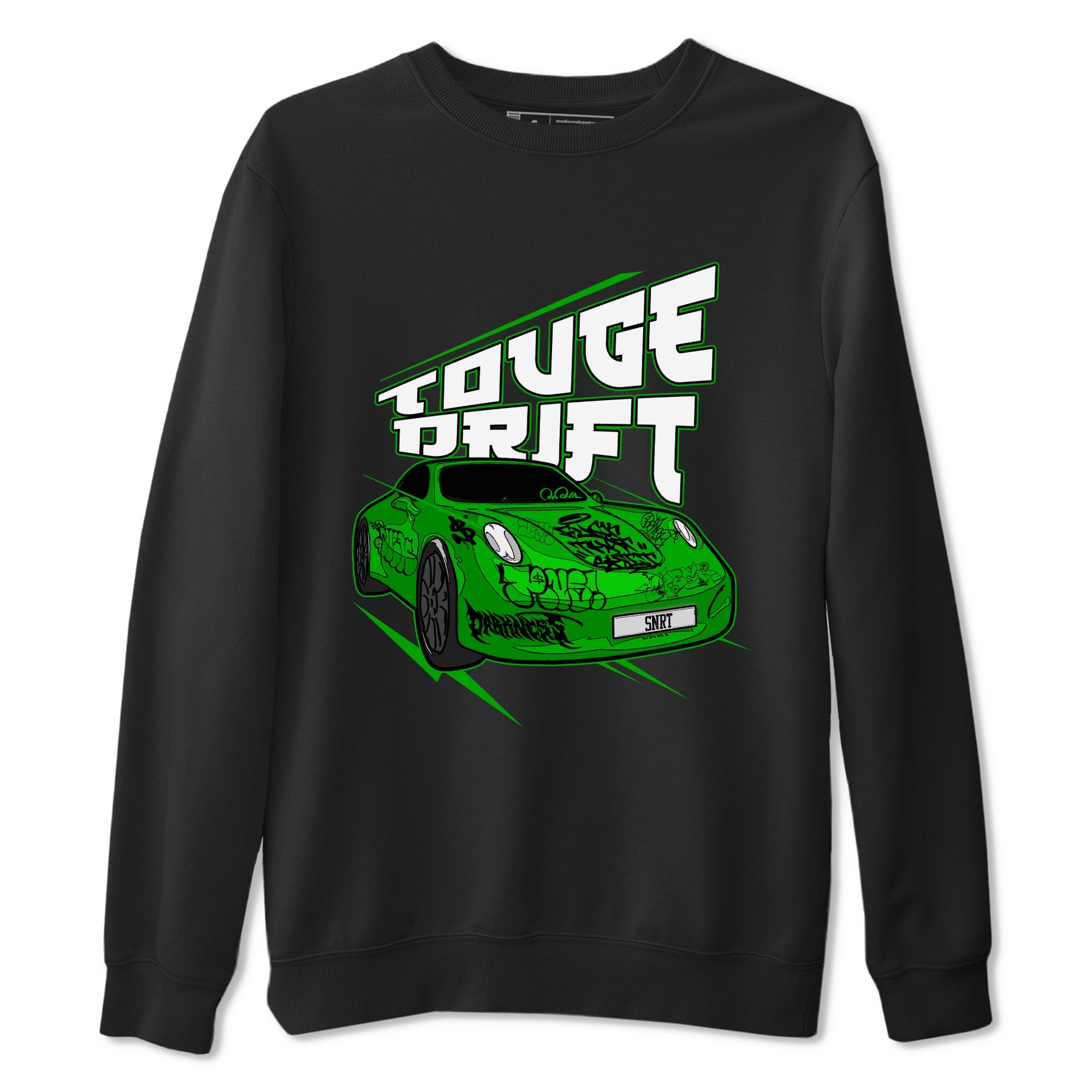 Air Jordan 5 Lucky Green shirt to match jordans Touge Drift sneaker tees AJ5 Lucky Green Drip Gear Zone Unisex Black 2 T-Shirt