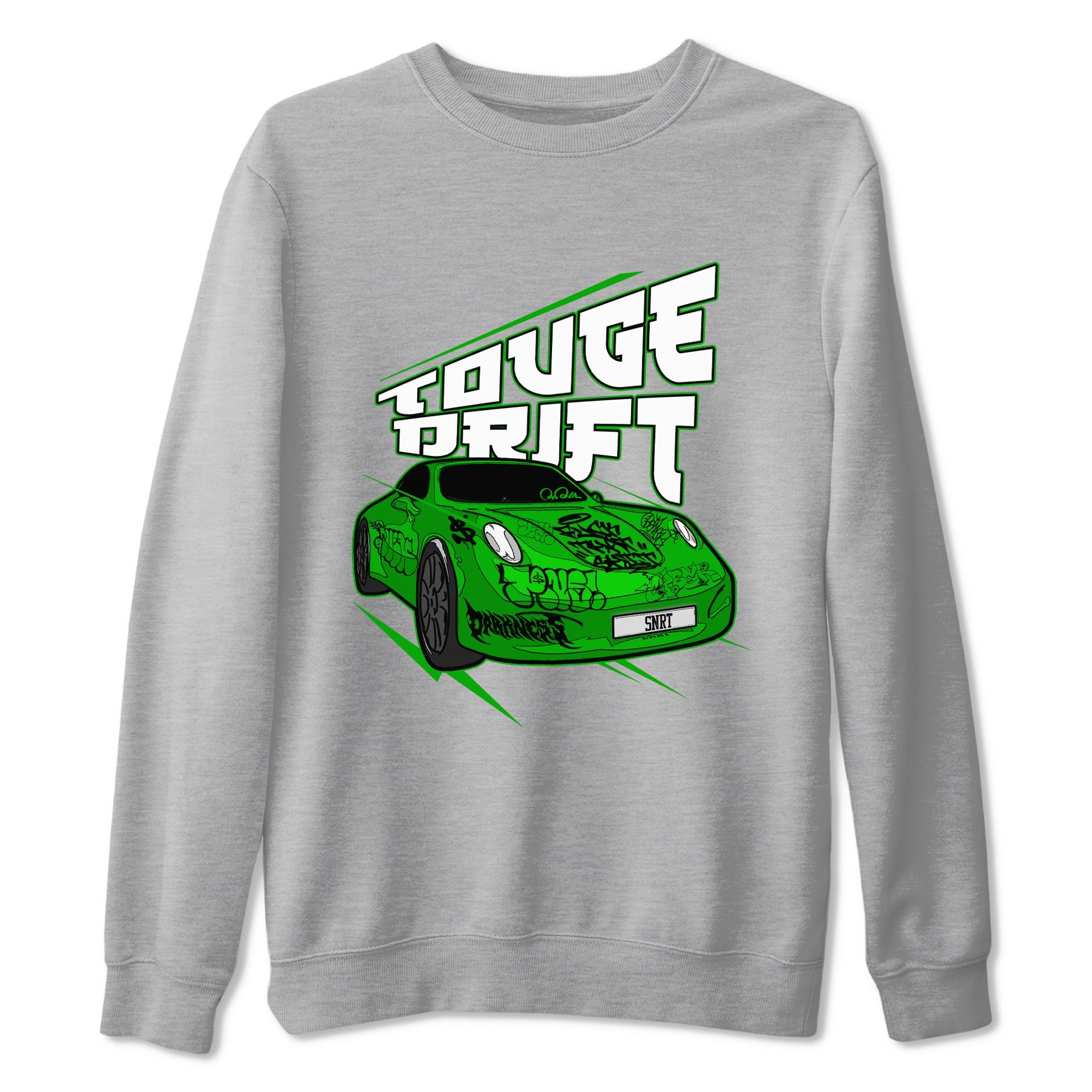 Air Jordan 5 Lucky Green shirt to match jordans Touge Drift sneaker tees AJ5 Lucky Green Drip Gear Zone Unisex Heather Grey 2 T-Shirt