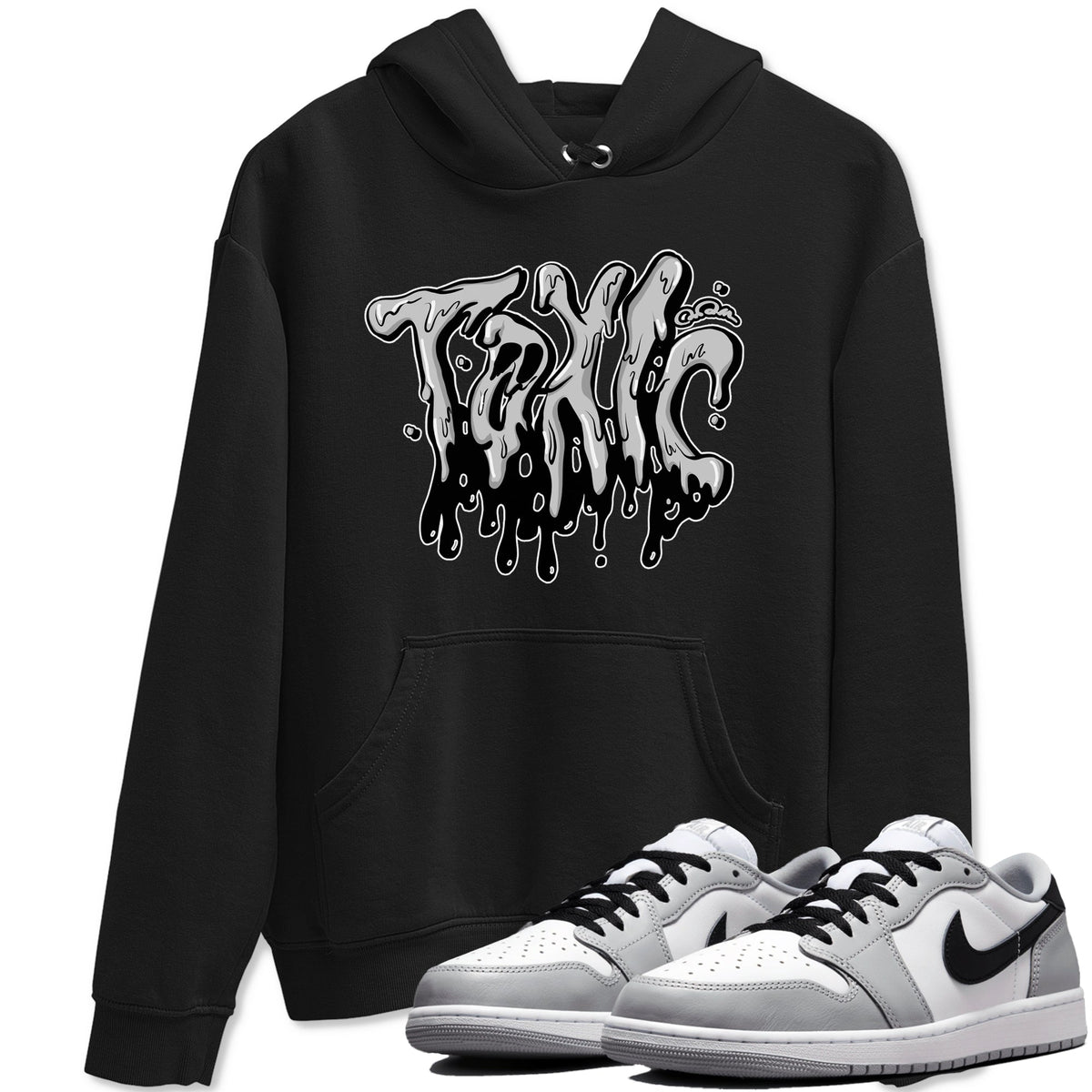 1s Wolf Grey shirts to match jordans Toxic sneaker match tees Air Jordan 1 Wolf Grey Drip Gear Zone streetwear brand Black 1 unisex cotton tee