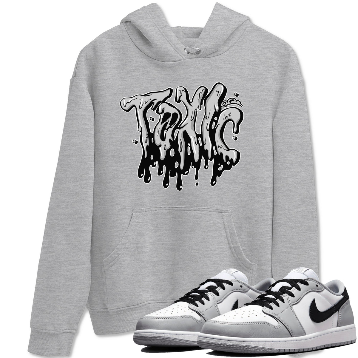 1s Wolf Grey shirts to match jordans Toxic sneaker match tees Air Jordan 1 Wolf Grey Drip Gear Zone streetwear brand Heather Grey 1 unisex cotton tee