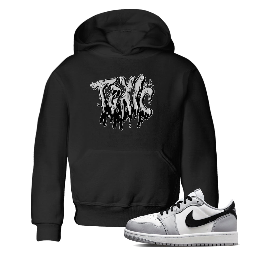 1s Wolf Grey shirts to match jordans Toxic sneaker match tees Air Jordan 1 Wolf Grey Drip Gear Zone streetwear brand Baby and Youth Black 1 cotton tee
