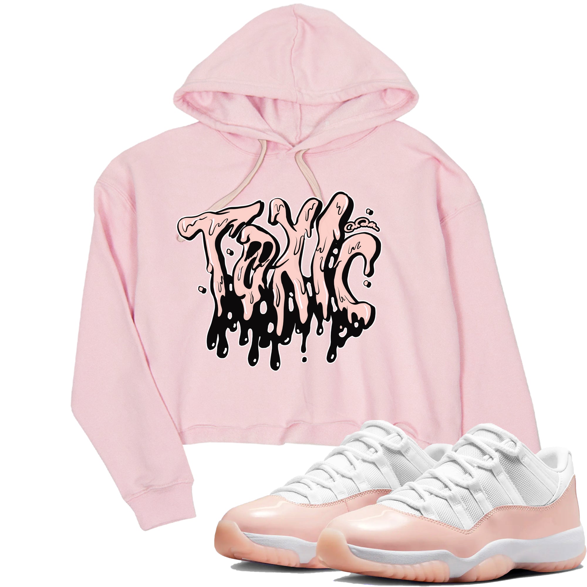 11s Legend Pink shirts to match jordans Toxic sneaker match tees Air Jordan 11 Legend Pink Drip Gear Zone streetwear brand Pink 1 crop tee