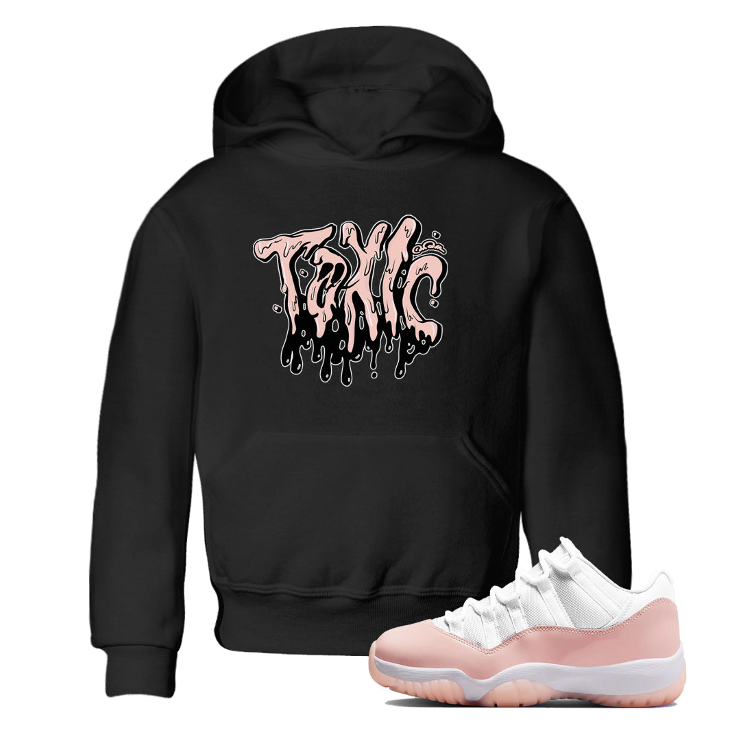 11s Legend Pink shirts to match jordans Toxic sneaker match tees Air Jordan 11 Legend Pink Drip Gear Zone streetwear brand Baby and Youth Black 1 cotton tee