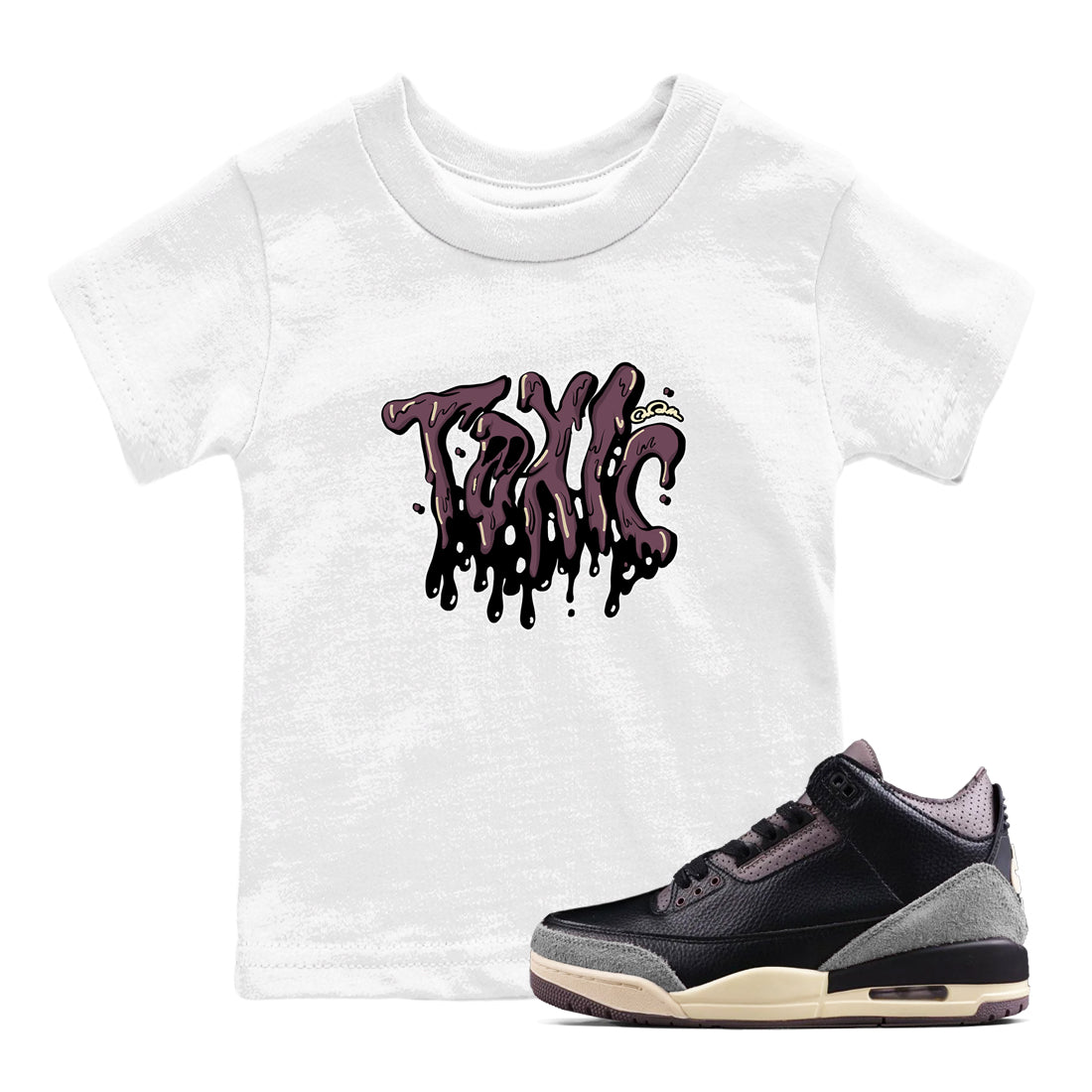 3s A Ma Maniere x Black shirts to match jordans Toxic sneaker match tees A Ma Maniere x Air Jordan 3 “While You Were Sleeping”Sneaker Release Tees Youth Baby White 1 crew neck shirts