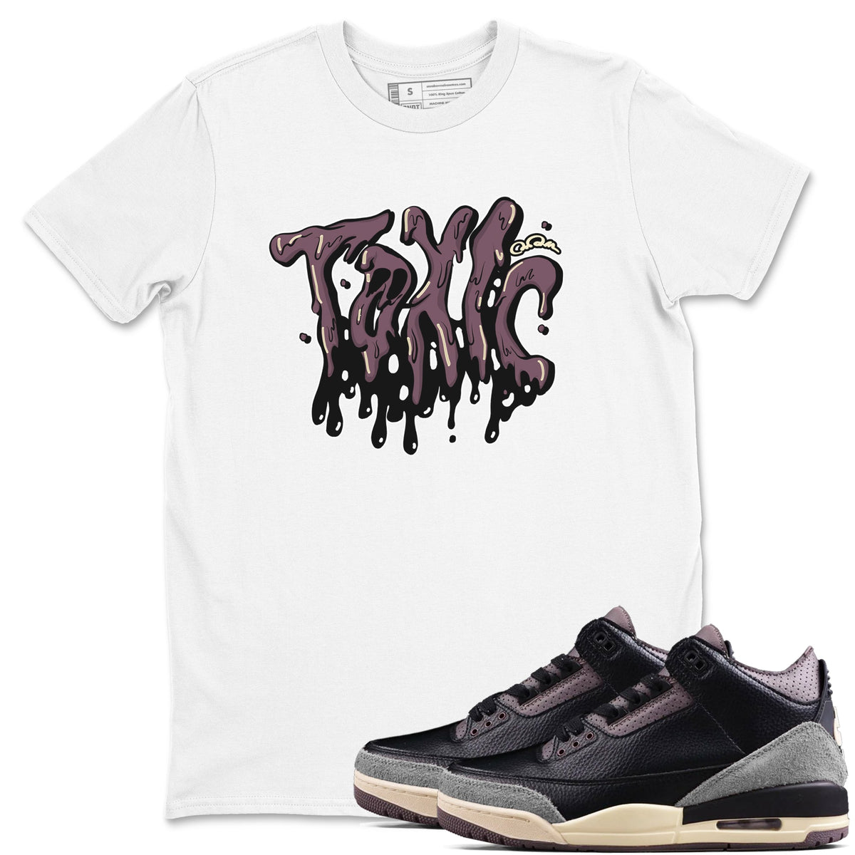 3s A Ma Maniere x Black shirts to match jordans Toxic sneaker match tees A Ma Maniere x Air Jordan 3 “While You Were Sleeping”Sneaker Release Tees unisex cotton White 1 crew neck shirts
