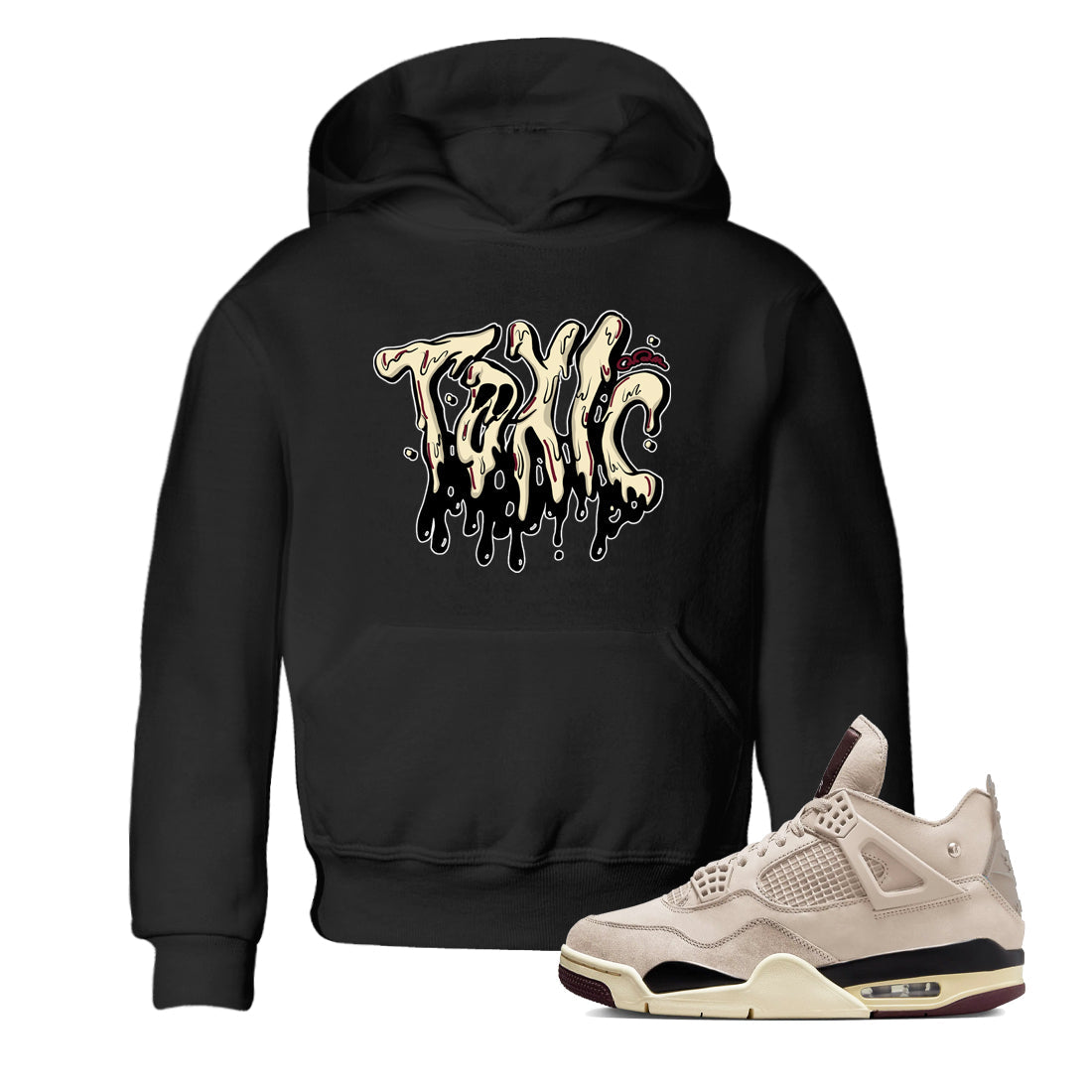 4s A Ma Maniere x Fossil Stone shirts to match jordans Toxic sneaker match tees Air Jordan 4 A Ma Maniere x Fossil Stone match shoes to clothes Drip Gear Zone Youth Baby Black 1 tee