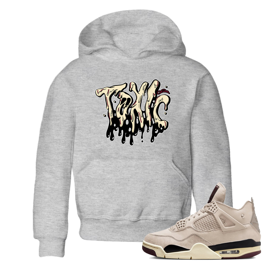 4s A Ma Maniere x Fossil Stone shirts to match jordans Toxic sneaker match tees Air Jordan 4 A Ma Maniere x Fossil Stone match shoes to clothes Drip Gear Zone Youth Baby Heather Grey 1 tee