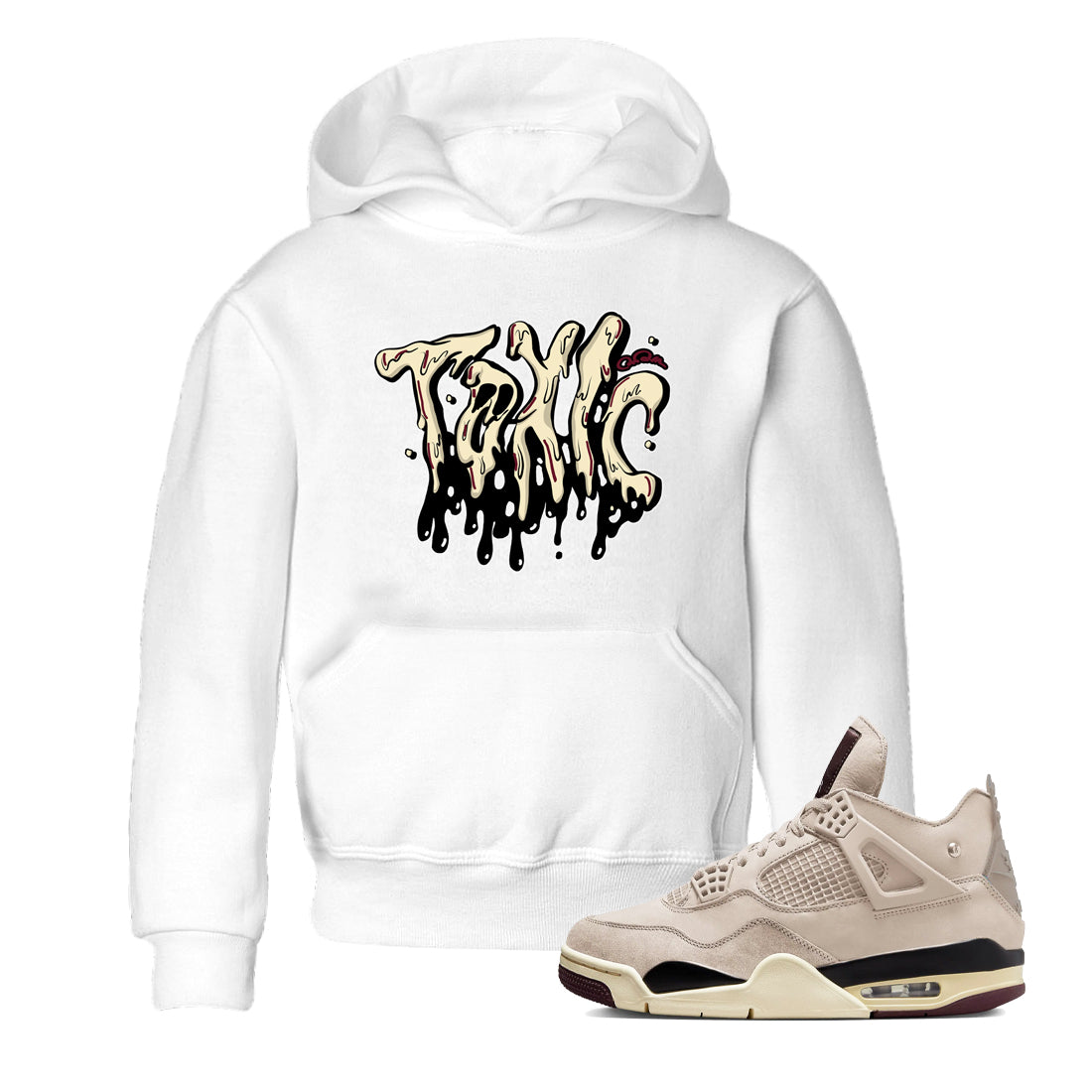 4s A Ma Maniere x Fossil Stone shirts to match jordans Toxic sneaker match tees Air Jordan 4 A Ma Maniere x Fossil Stone match shoes to clothes Drip Gear Zone Youth Baby White 1 tee
