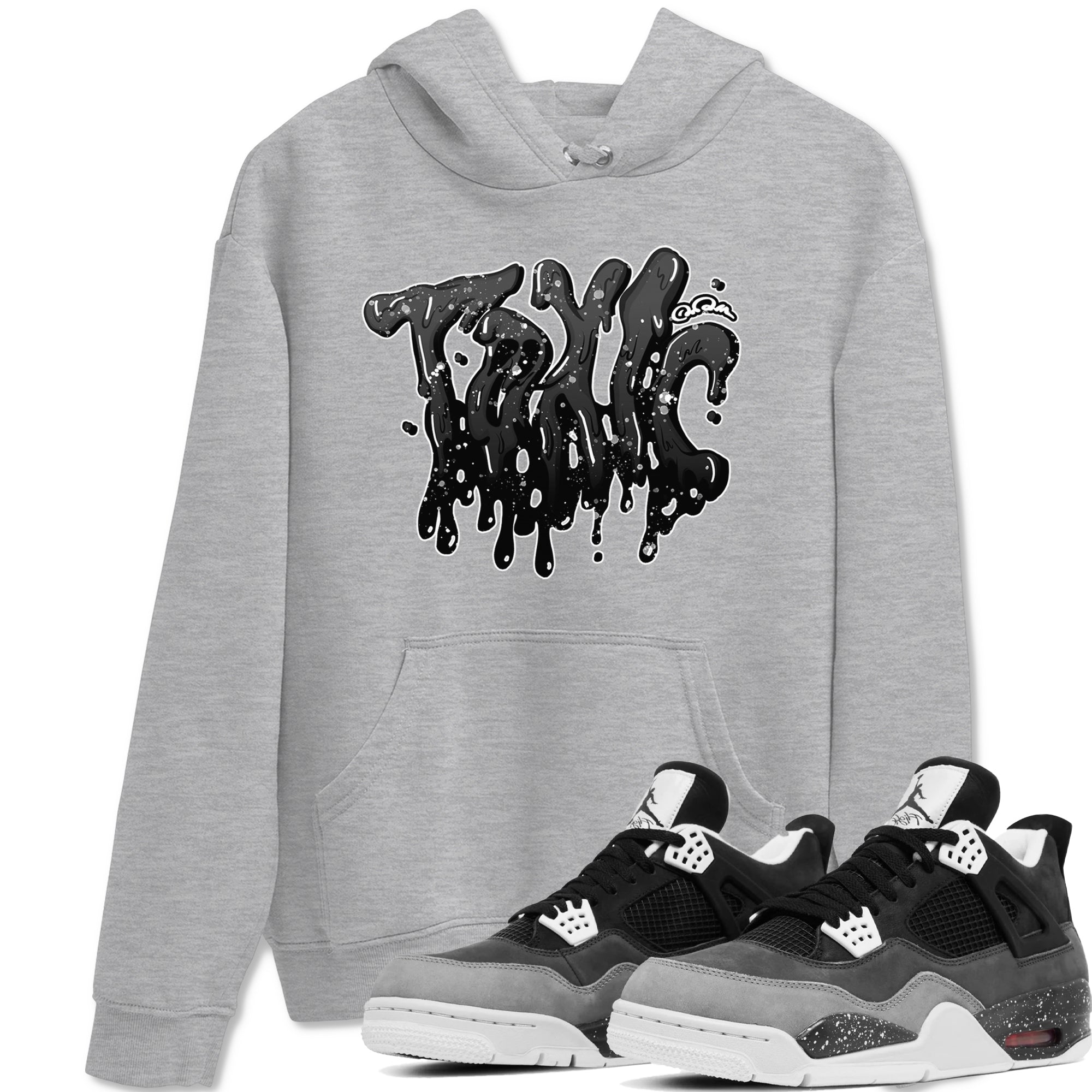 4s Fear shirts to match jordans Toxic sneaker match tees Air Jordan 4 Fear match shoes to clothes Drip Gear Zone unisex cotton Heather Grey 1 shirts