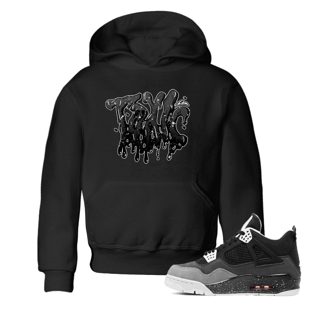 4s Fear shirts to match jordans Toxic sneaker match tees Air Jordan 4 Fear match shoes to clothes Drip Gear Zone Youth Baby Black 1 tee
