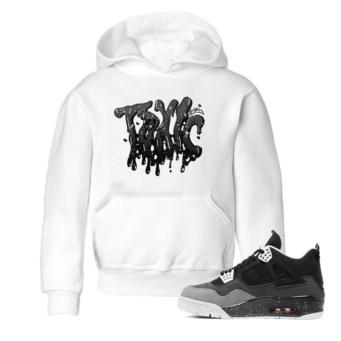 4s Fear shirts to match jordans Toxic sneaker match tees Air Jordan 4 Fear match shoes to clothes Drip Gear Zone Youth Baby White 1 tee
