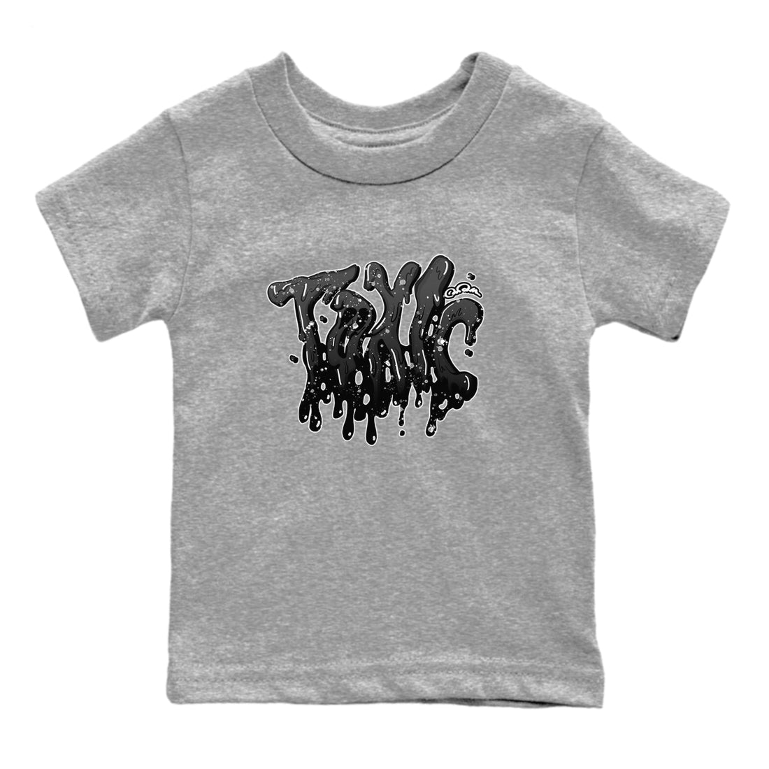 4s Fear shirts to match jordans Toxic sneaker match tees Air Jordan 4 Fear match shoes to clothes Drip Gear Zone Youth Baby Heather Grey 2 tee