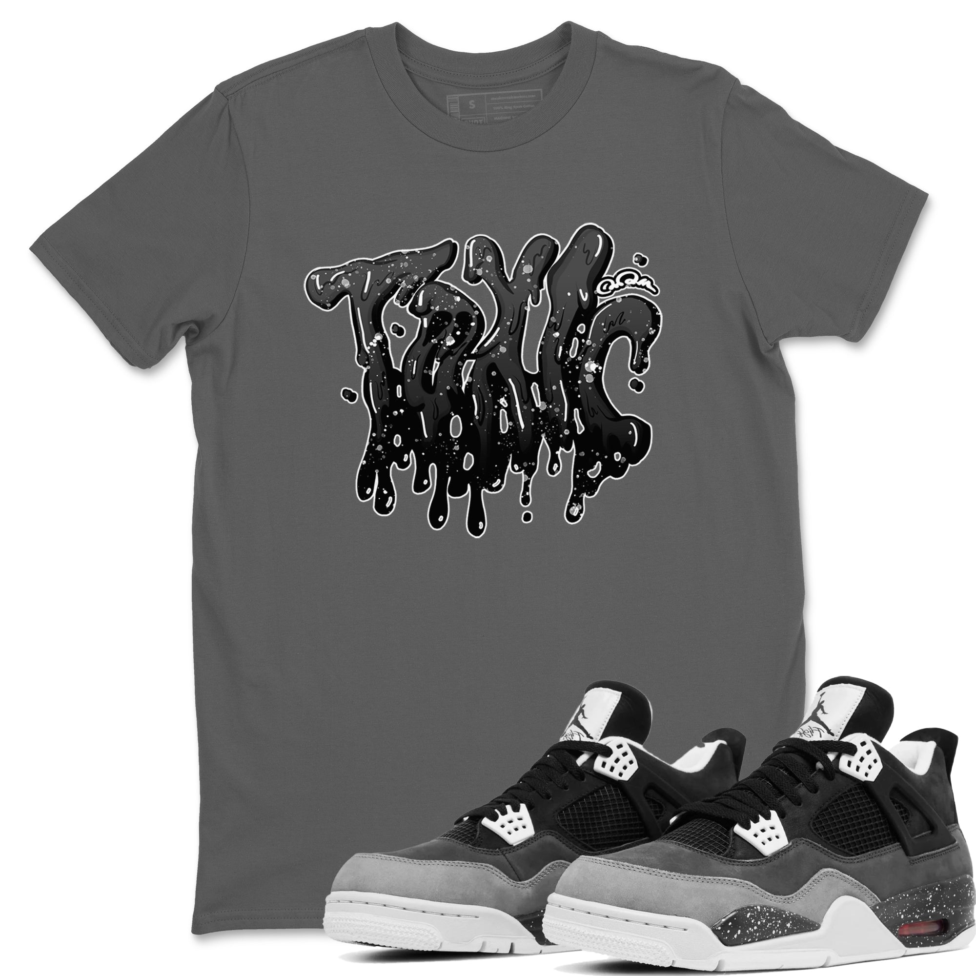 4s Fear shirts to match jordans Toxic sneaker match tees Air Jordan 4 Fear match shoes to clothes Drip Gear Zone unisex cotton Cool Grey 1 shirts