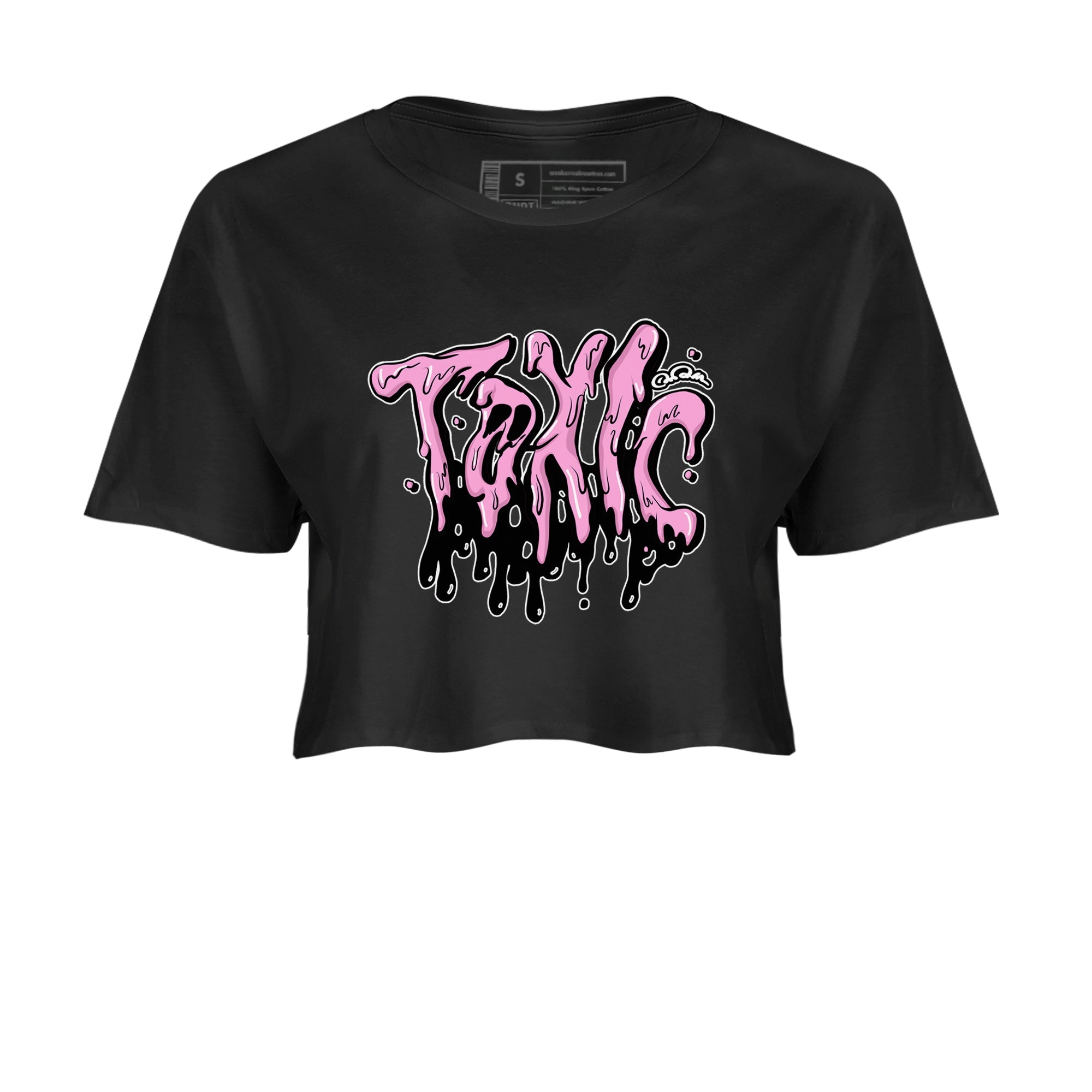 4s Orchid t-shirts to match sneakers Toxic sneaker match tees Air Jordan 4 Orchid match shoes to clothes Drip Gear Zone unisex cotton Black 2 crop tee