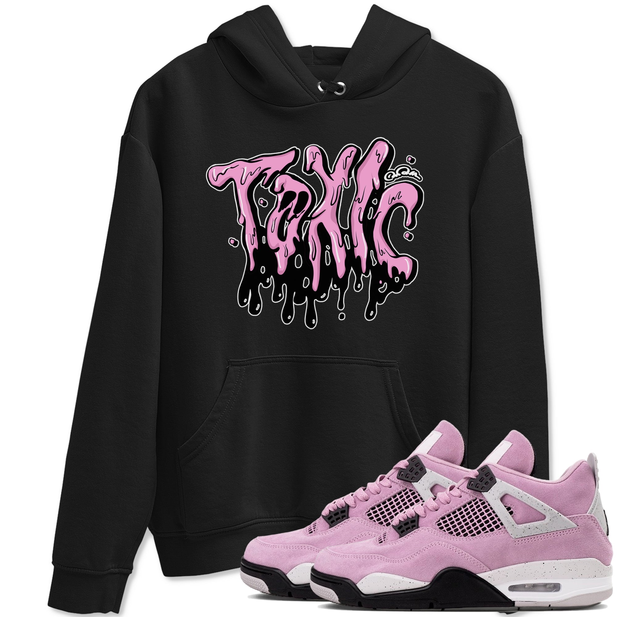 4s Orchid t-shirts to match sneakers Toxic sneaker match tees Air Jordan 4 Orchid match shoes to clothes Drip Gear Zone unisex cotton Black 1 shirts