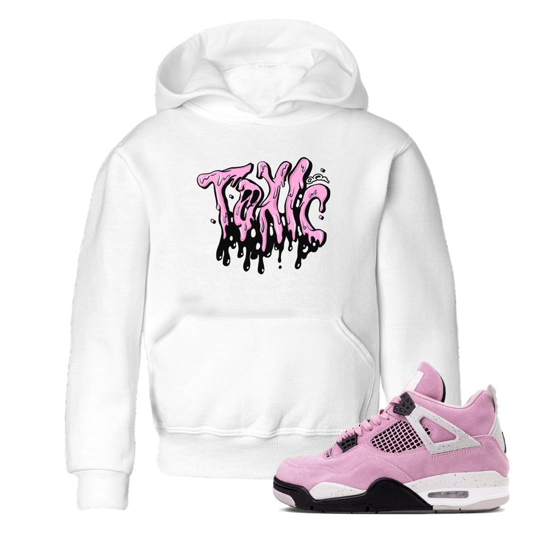 4s Orchid t-shirts to match sneakers Toxic sneaker match tees Air Jordan 4 Orchid match shoes to clothes Drip Gear Zone Youth Baby White 1 tee