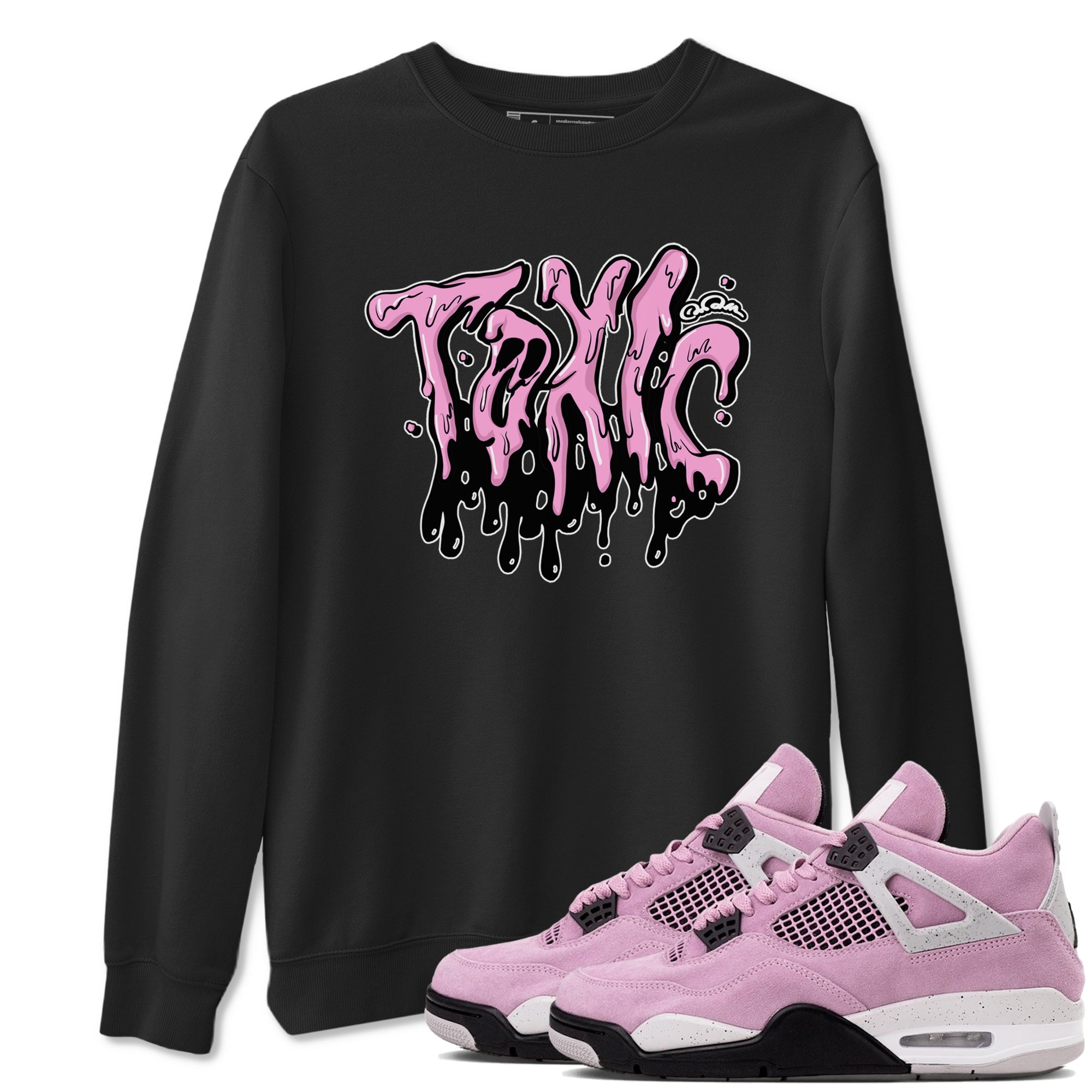 4s Orchid t-shirts to match sneakers Toxic sneaker match tees Air Jordan 4 Orchid match shoes to clothes Drip Gear Zone unisex cotton Black 1 shirts