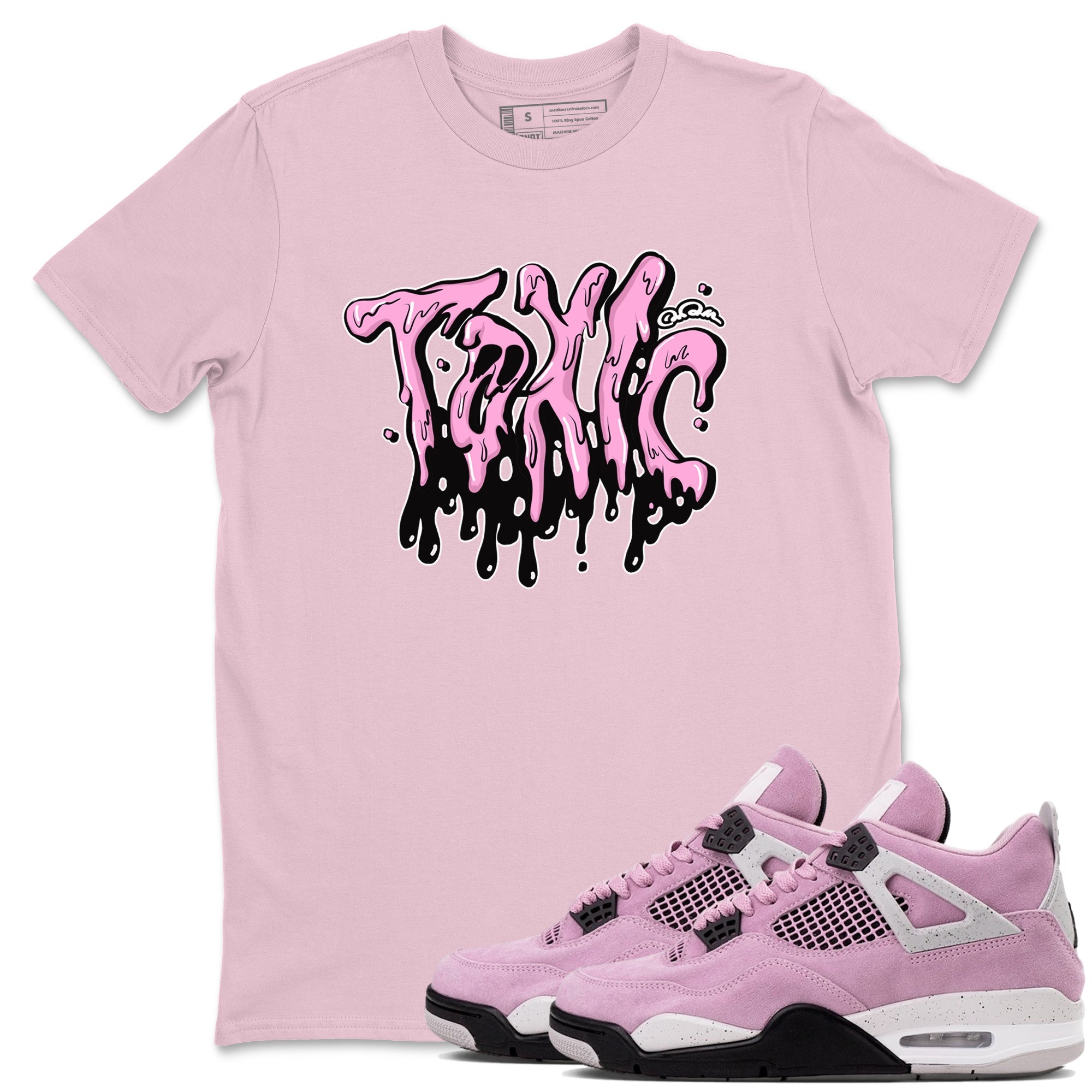 4s Orchid t-shirts to match sneakers Toxic sneaker match tees Air Jordan 4 Orchid match shoes to clothes Drip Gear Zone unisex cotton Pink 1 shirts