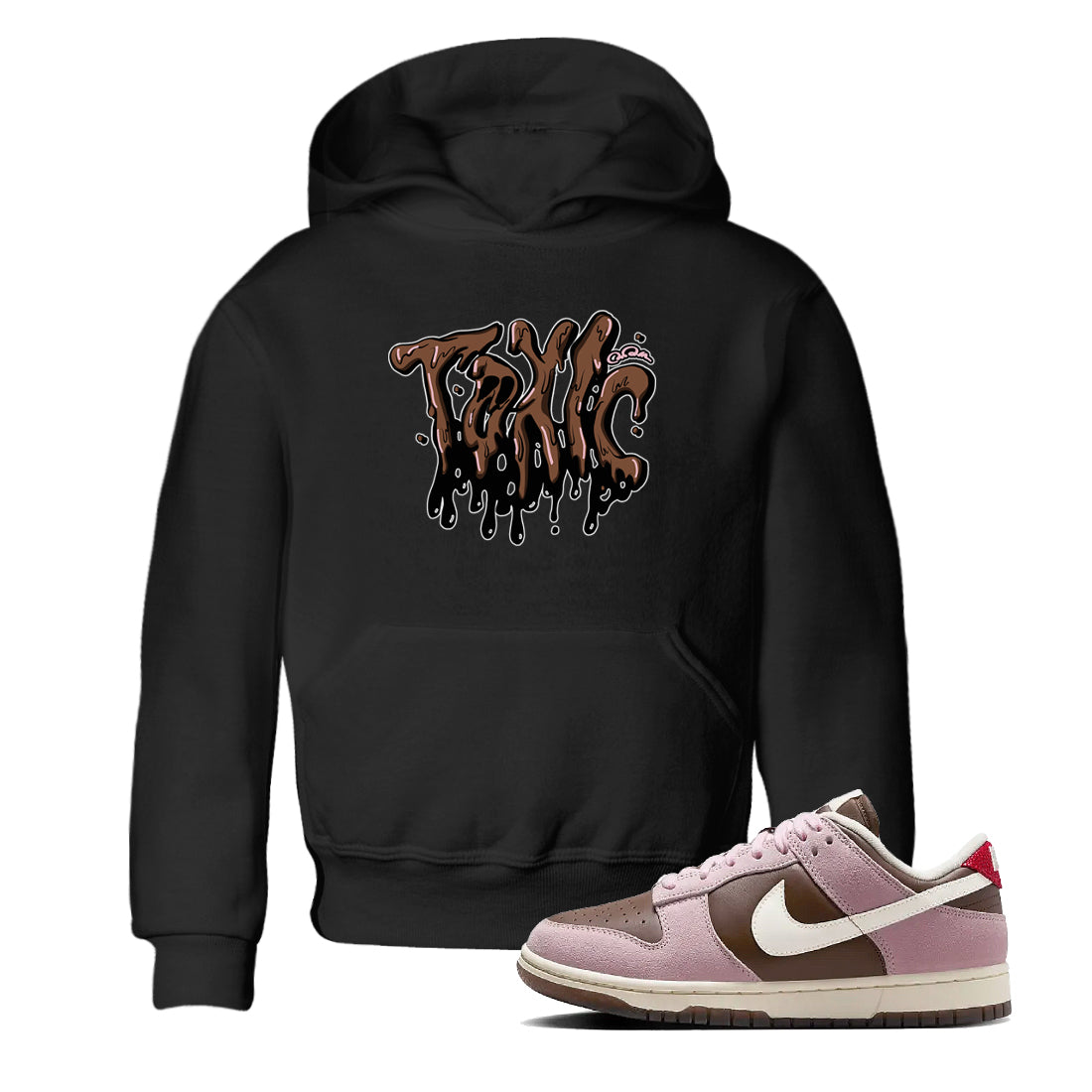 Dunk Cacao Wow And Pink Foam shirts to match jordans Toxic sneaker match tees Dunk Cacao Wow And Pink Foam Drip Gear Zone streetwear brand Baby and Youth Black 1 cotton tee