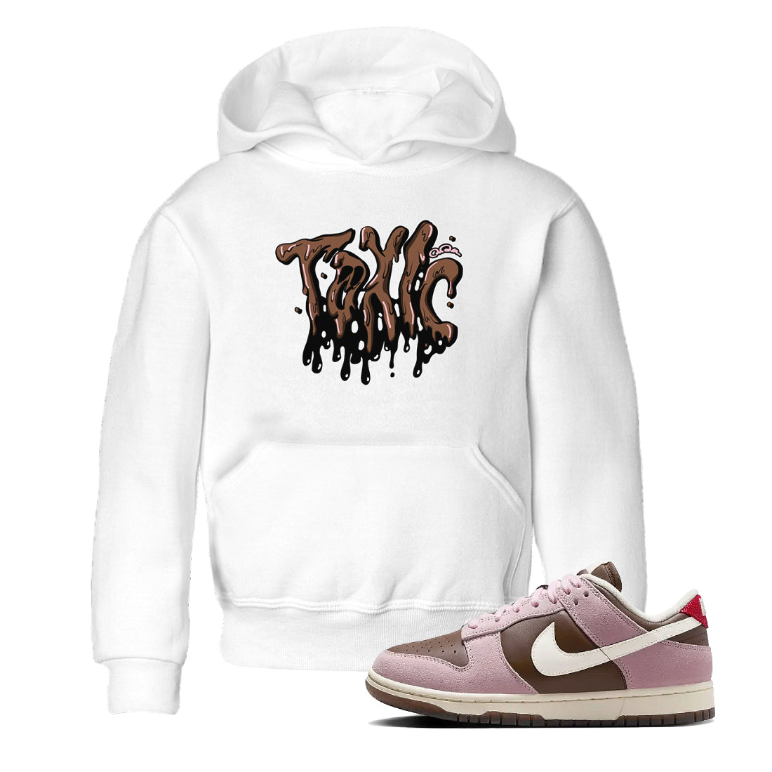 Dunk Cacao Wow And Pink Foam shirts to match jordans Toxic sneaker match tees Dunk Cacao Wow And Pink Foam Drip Gear Zone streetwear brand Baby and Youth White 1 cotton tee