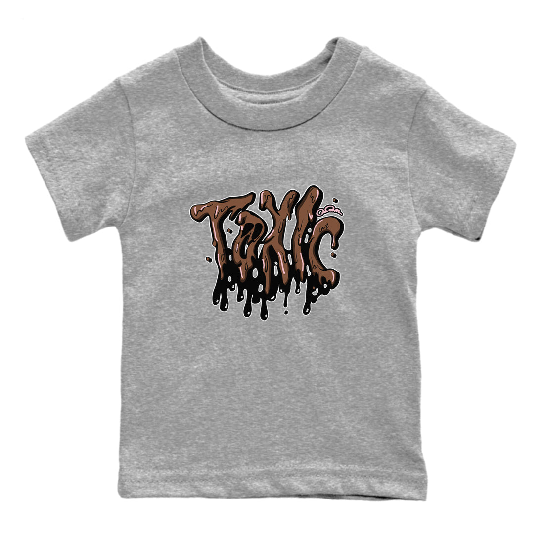 Dunk Cacao Wow And Pink Foam shirts to match jordans Toxic sneaker match tees Dunk Cacao Wow And Pink Foam Drip Gear Zone streetwear brand Baby and Youth Heather Grey 2 cotton tee
