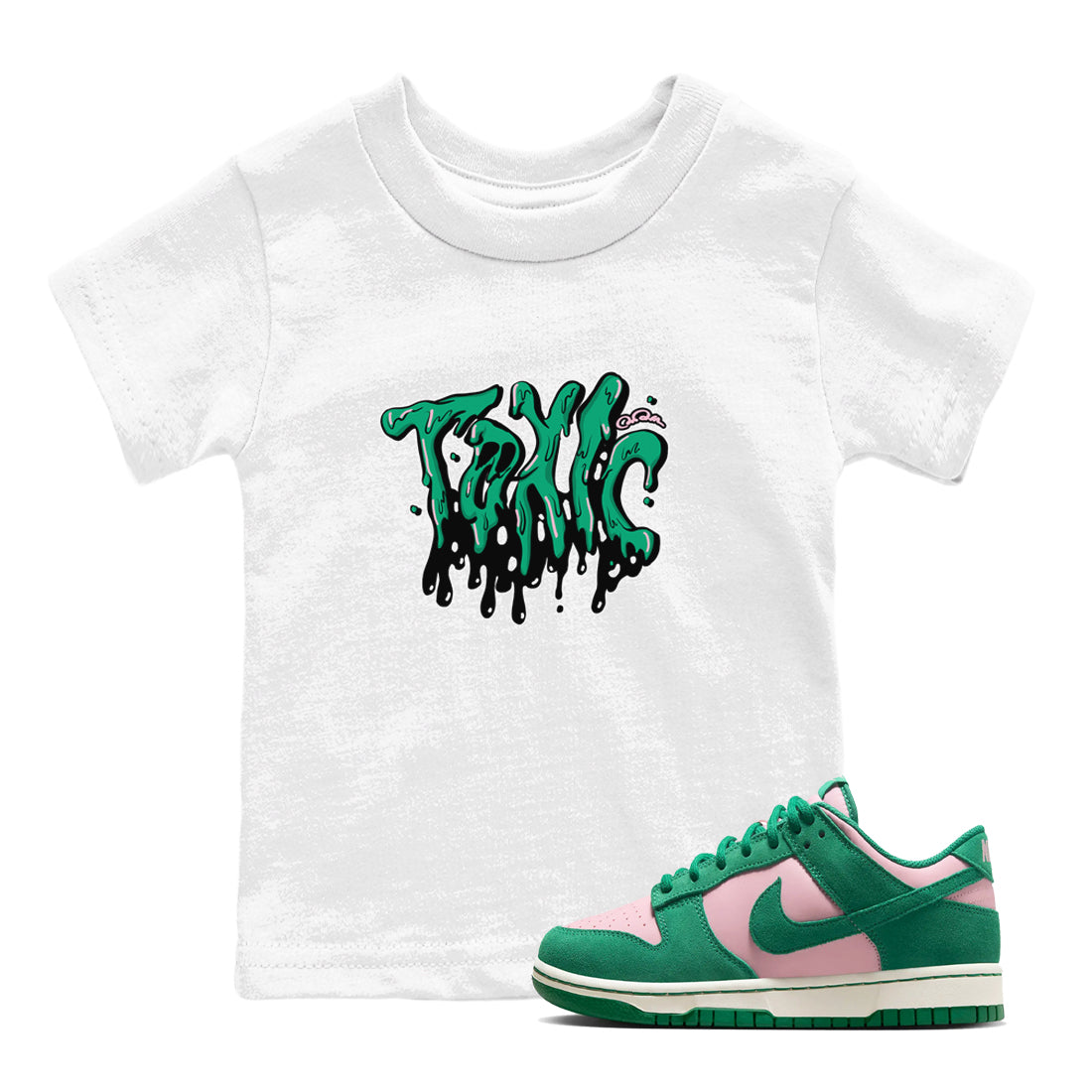 Dunk Low Medium Soft Pink Malachite shirt to match jordans Toxic sneaker tees Dunk Medium Soft Pink Malachite Drip Gear Zone baby toddler White 1 cotton Shirt