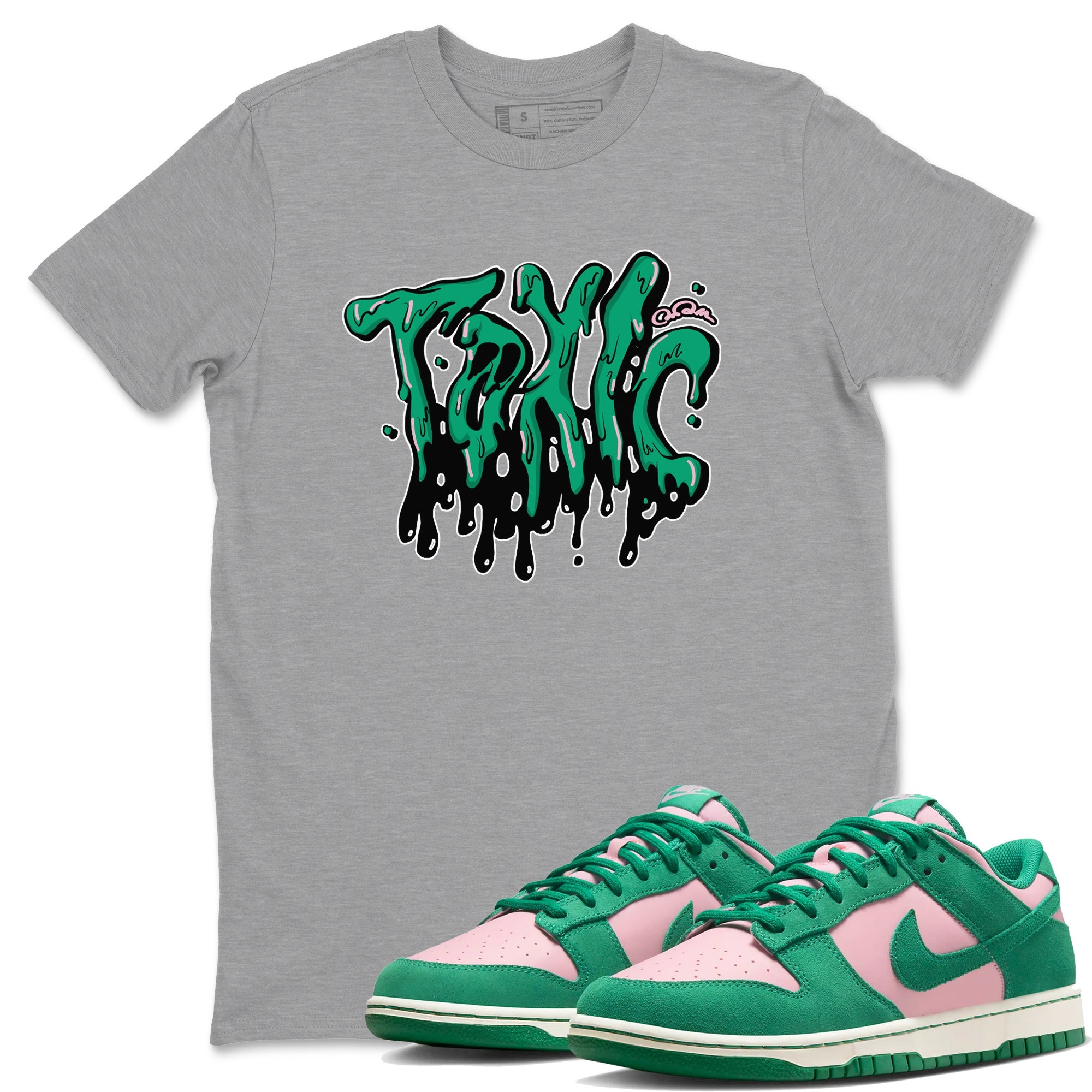 Dunk Low Medium Soft Pink Malachite shirt to match jordans Toxic sneaker tees Dunk Medium Soft Pink Malachite Drip Gear Zone unisex cotton Heather Grey 1 crew neck shirt