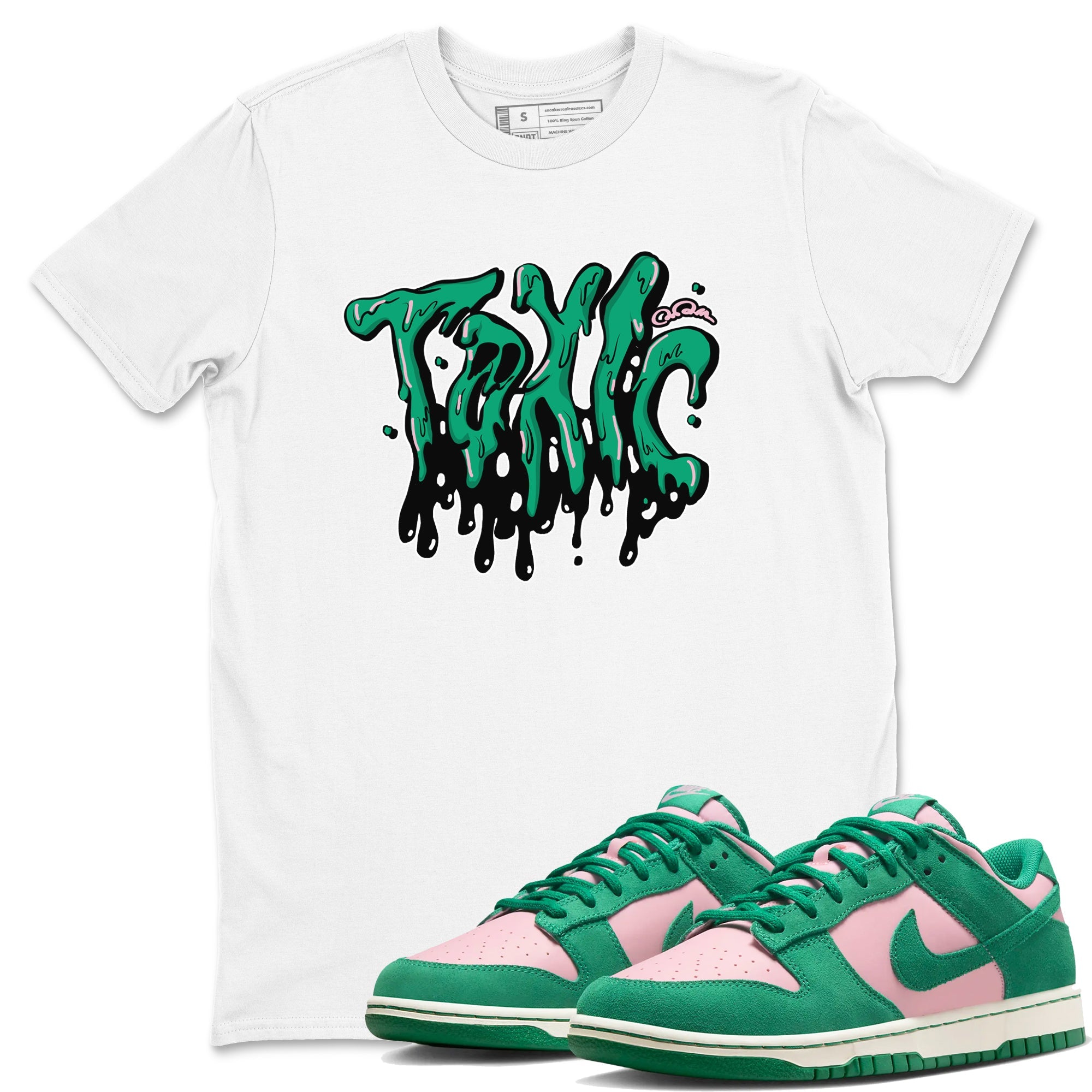 Dunk Low Medium Soft Pink Malachite shirt to match jordans Toxic sneaker tees Dunk Medium Soft Pink Malachite Drip Gear Zone unisex cotton White 1 crew neck shirt