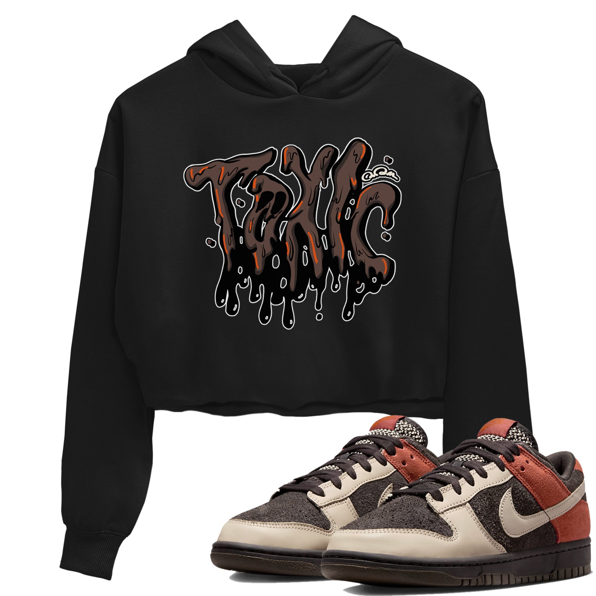 Dunk Red Panda shirt to match jordans Toxic sneaker tees Nike Dunk LowRed Panda Drip Gear Zone Black 1 Crop T-Shirt