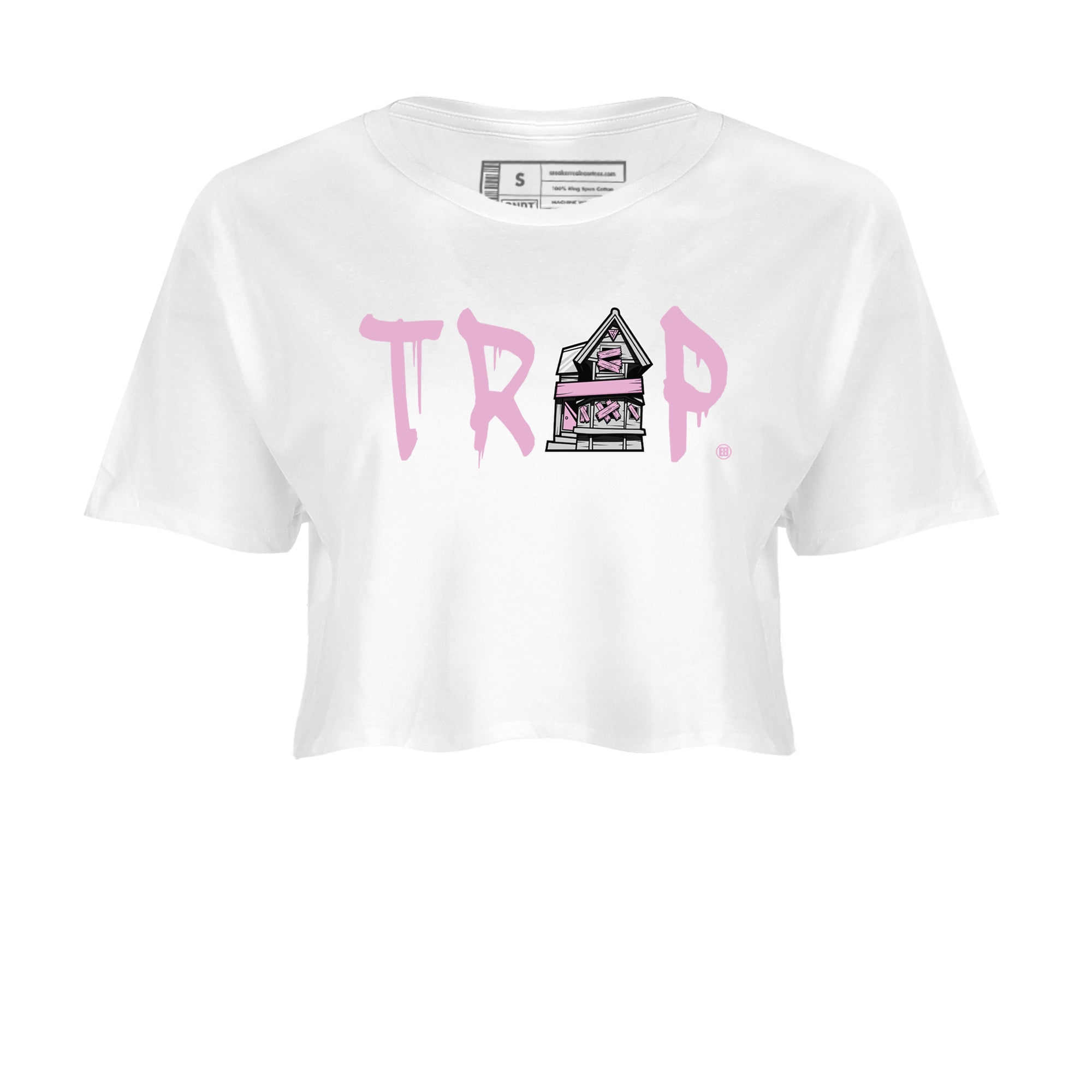 4s Retro Orchid shirts to match jordans Trap House sneaker match tees Air Jordan 4 WMNS Orchid match shoes to clothes Drip Gear Zone unisex cotton White 2 crop tee