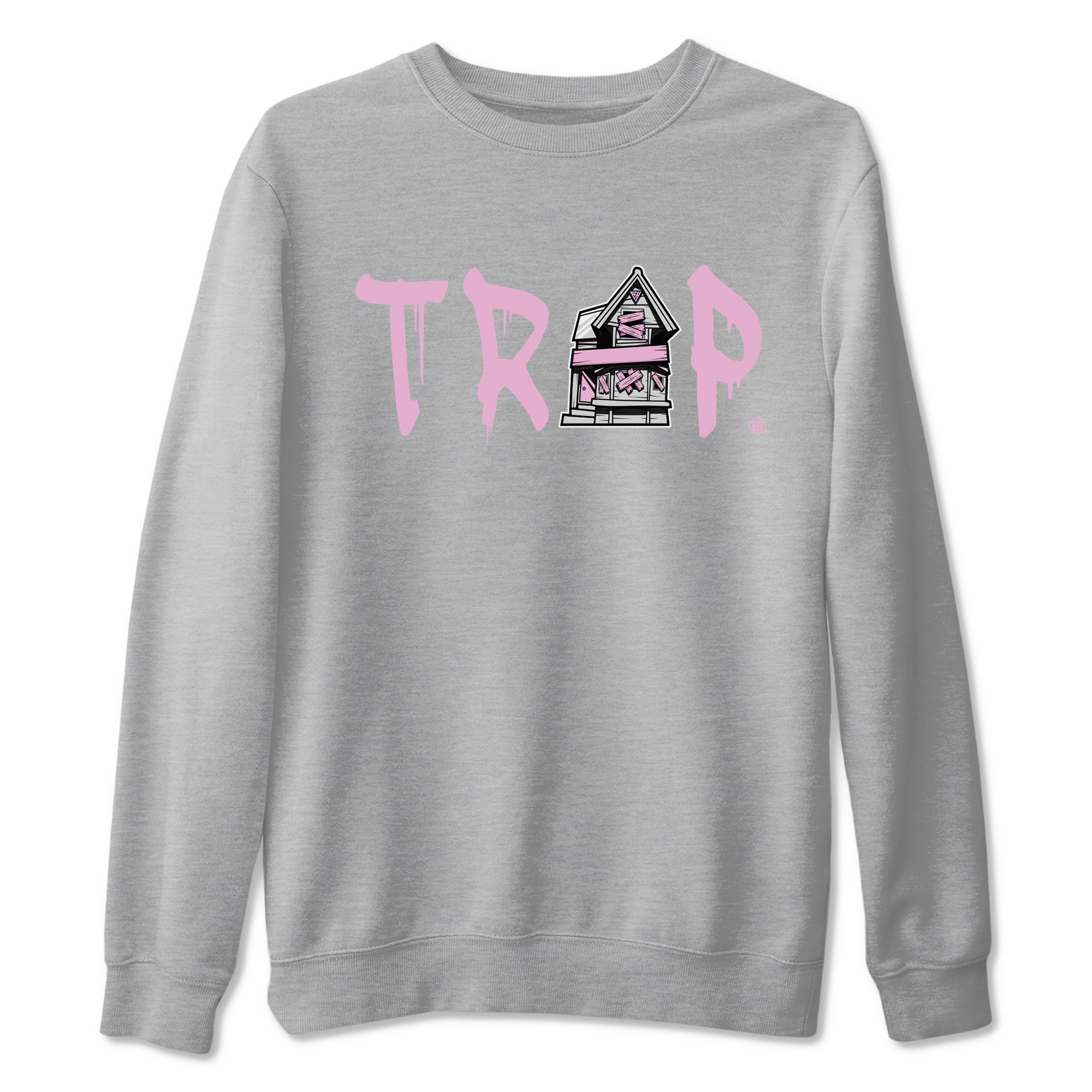 4s Retro Orchid shirts to match jordans Trap House sneaker match tees Air Jordan 4 WMNS Orchid match shoes to clothes Drip Gear Zone unisex cotton Heather Grey 2 shirts