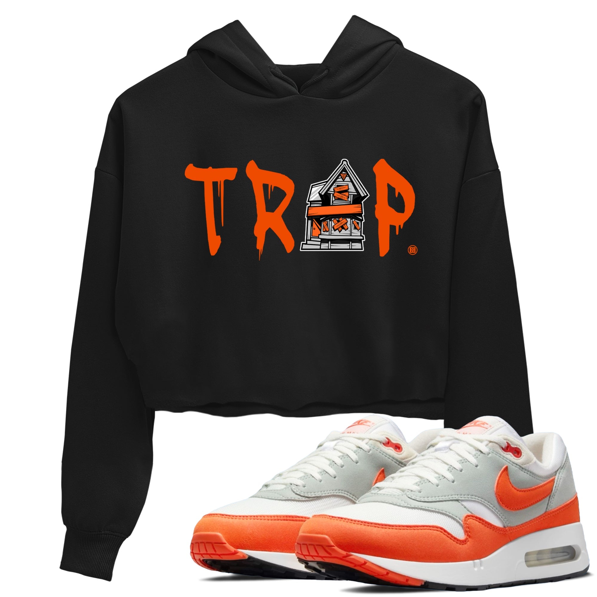 Air Max 1 OG '86 'Summit White and Cosmic Clay shirts to match jordans Trap House sneaker match tees Air Max 1 Cosmic Clay match shoes to clothes Drip Gear Zone unisex cotton Black 1 crop tee