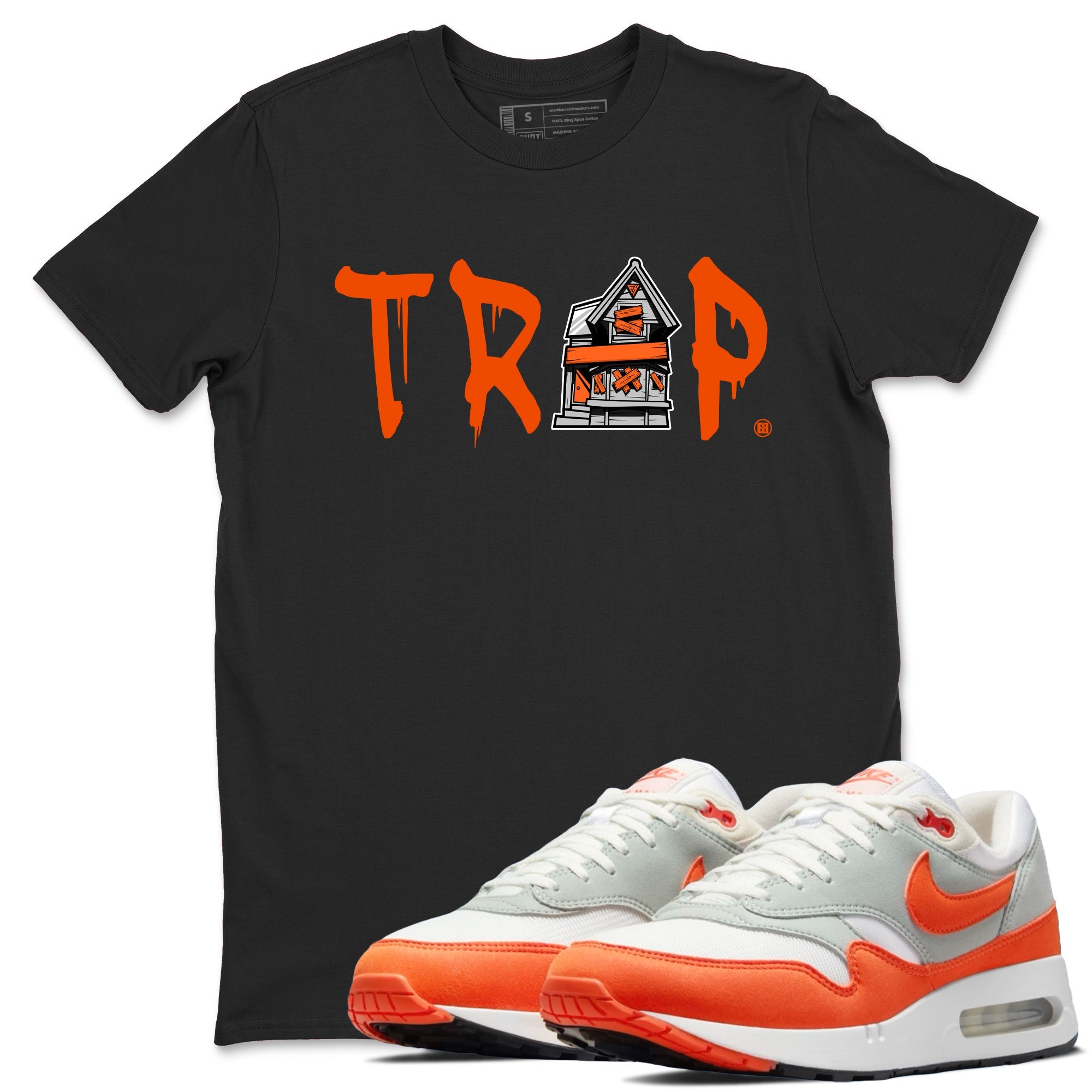 Air Max 1 OG '86 'Summit White and Cosmic Clay shirts to match jordans Trap House sneaker match tees Air Max 1 Cosmic Clay match shoes to clothes Drip Gear Zone unisex cotton Black 1 shirts