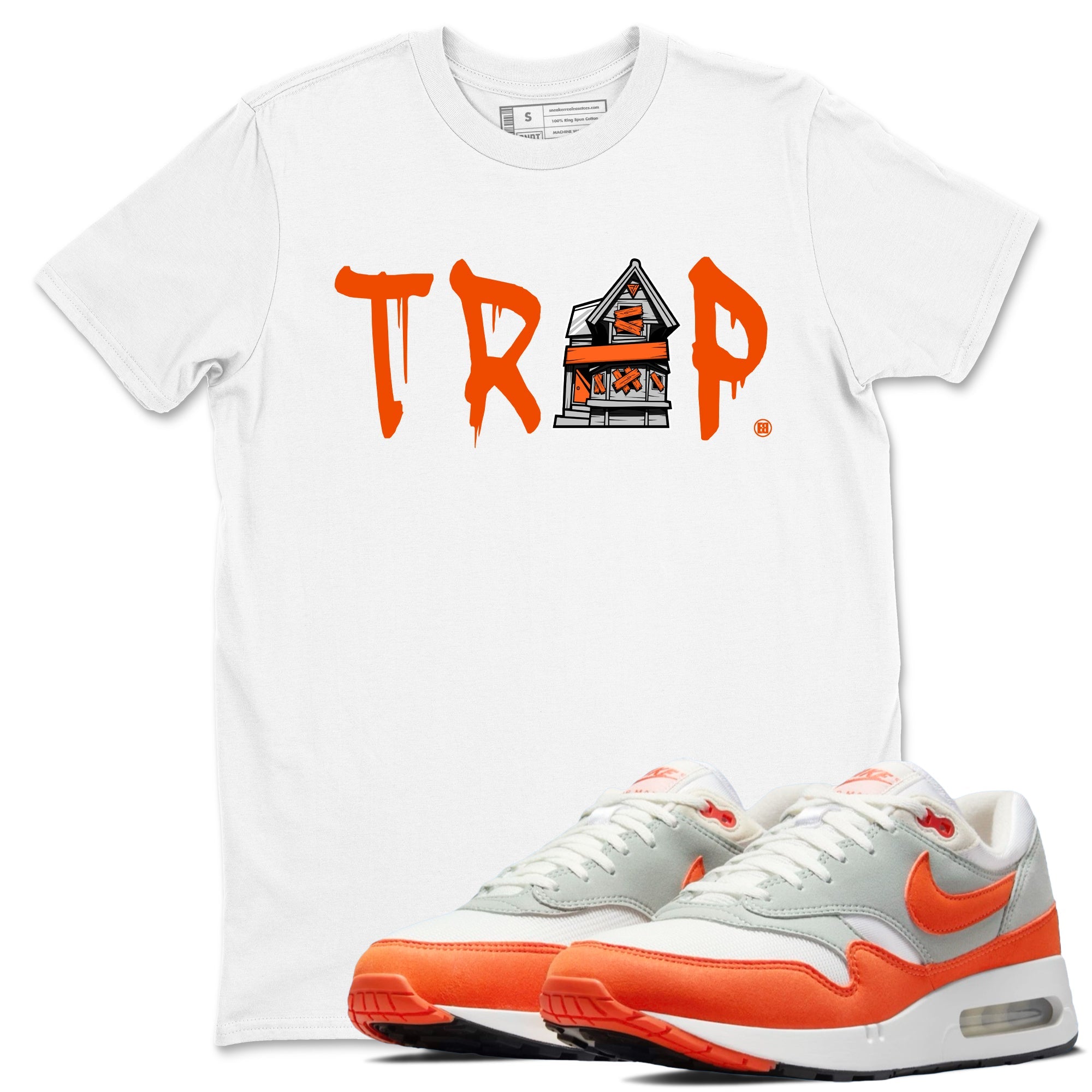 Air Max 1 OG '86 'Summit White and Cosmic Clay shirts to match jordans Trap House sneaker match tees Air Max 1 Cosmic Clay match shoes to clothes Drip Gear Zone unisex cotton White 1 shirts