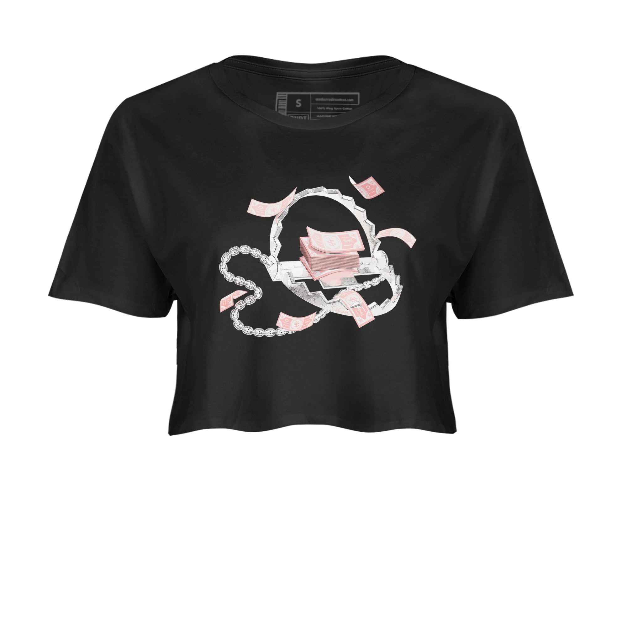 11s Legend Pink shirts to match jordans Trap Money sneaker match tees Air Jordan 11 Legend Pink Drip Gear Zone streetwear brand Black 2 crop tee