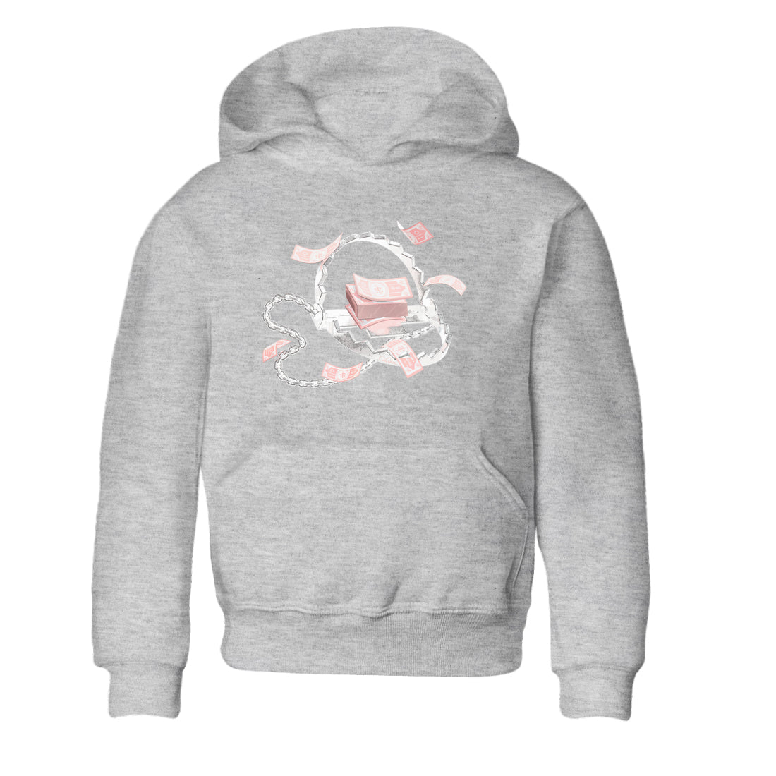 11s Legend Pink shirts to match jordans Trap Money sneaker match tees Air Jordan 11 Legend Pink Drip Gear Zone streetwear brand Baby and Youth Heather Grey 2 cotton tee