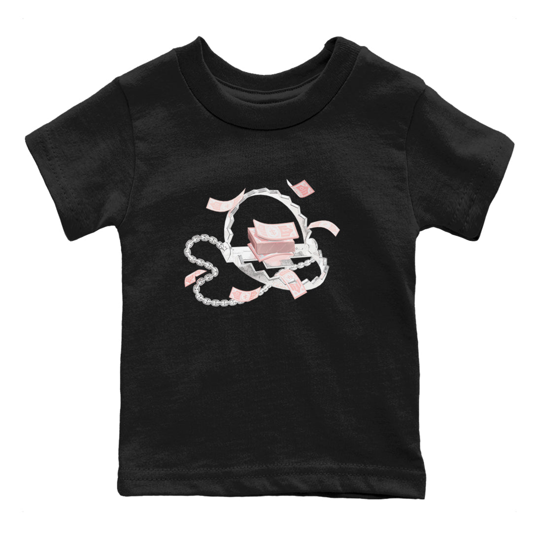 11s Legend Pink shirts to match jordans Trap Money sneaker match tees Air Jordan 11 Legend Pink Drip Gear Zone streetwear brand Baby and Youth Black 2 cotton tee