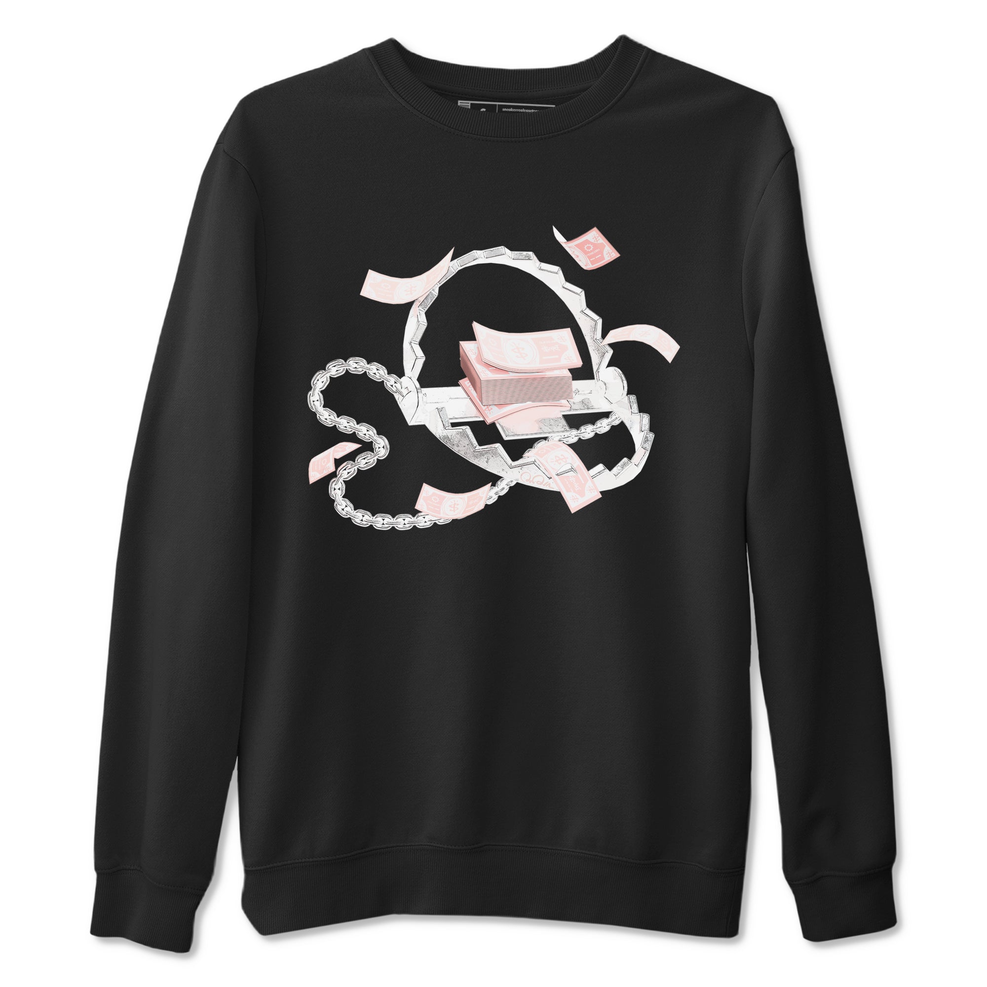 11s Legend Pink shirts to match jordans Trap Money sneaker match tees Air Jordan 11 Legend Pink Drip Gear Zone streetwear brand Black 2 unisex cotton tee