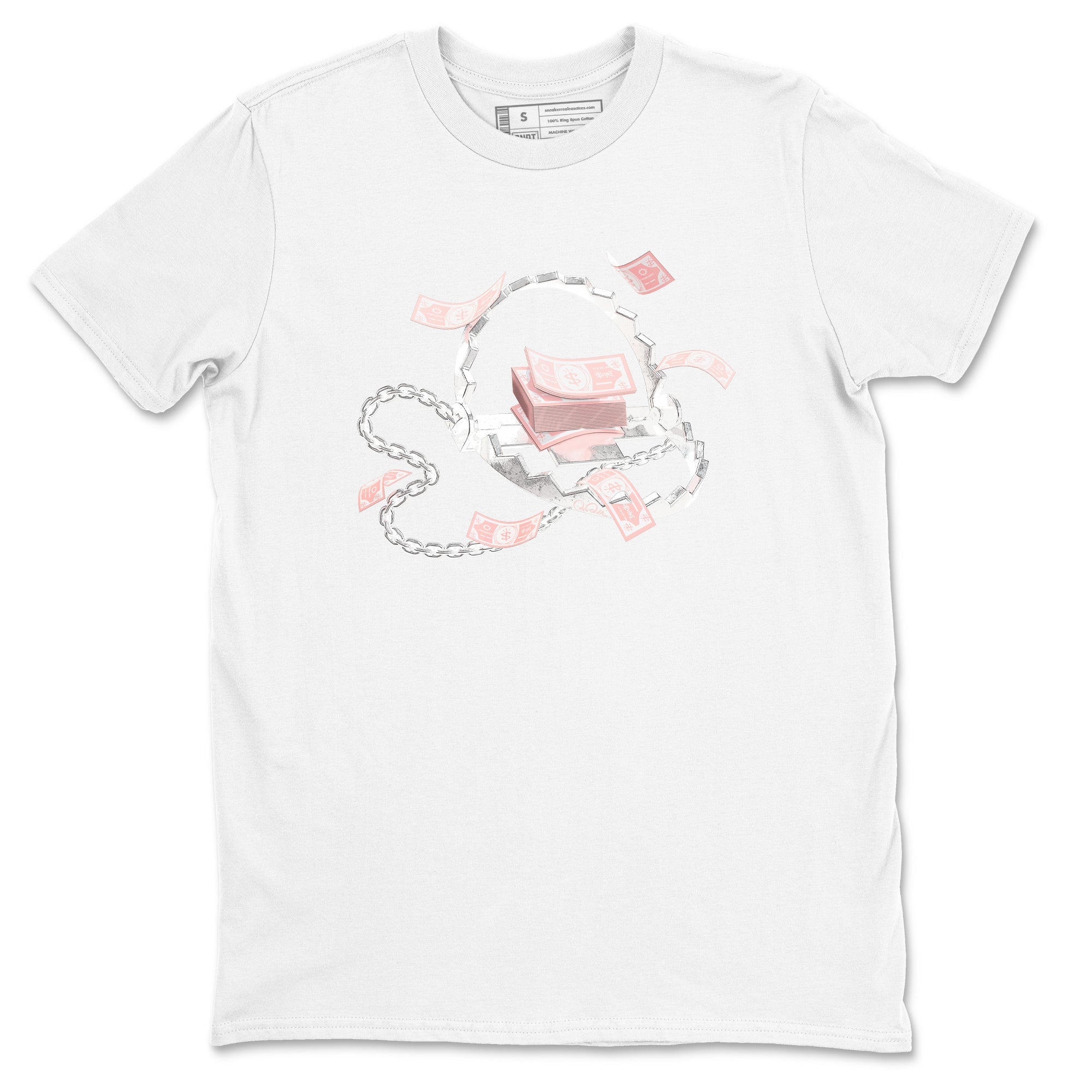 11s Legend Pink shirts to match jordans Trap Money sneaker match tees Air Jordan 11 Legend Pink Drip Gear Zone streetwear brand White 2 unisex cotton tee