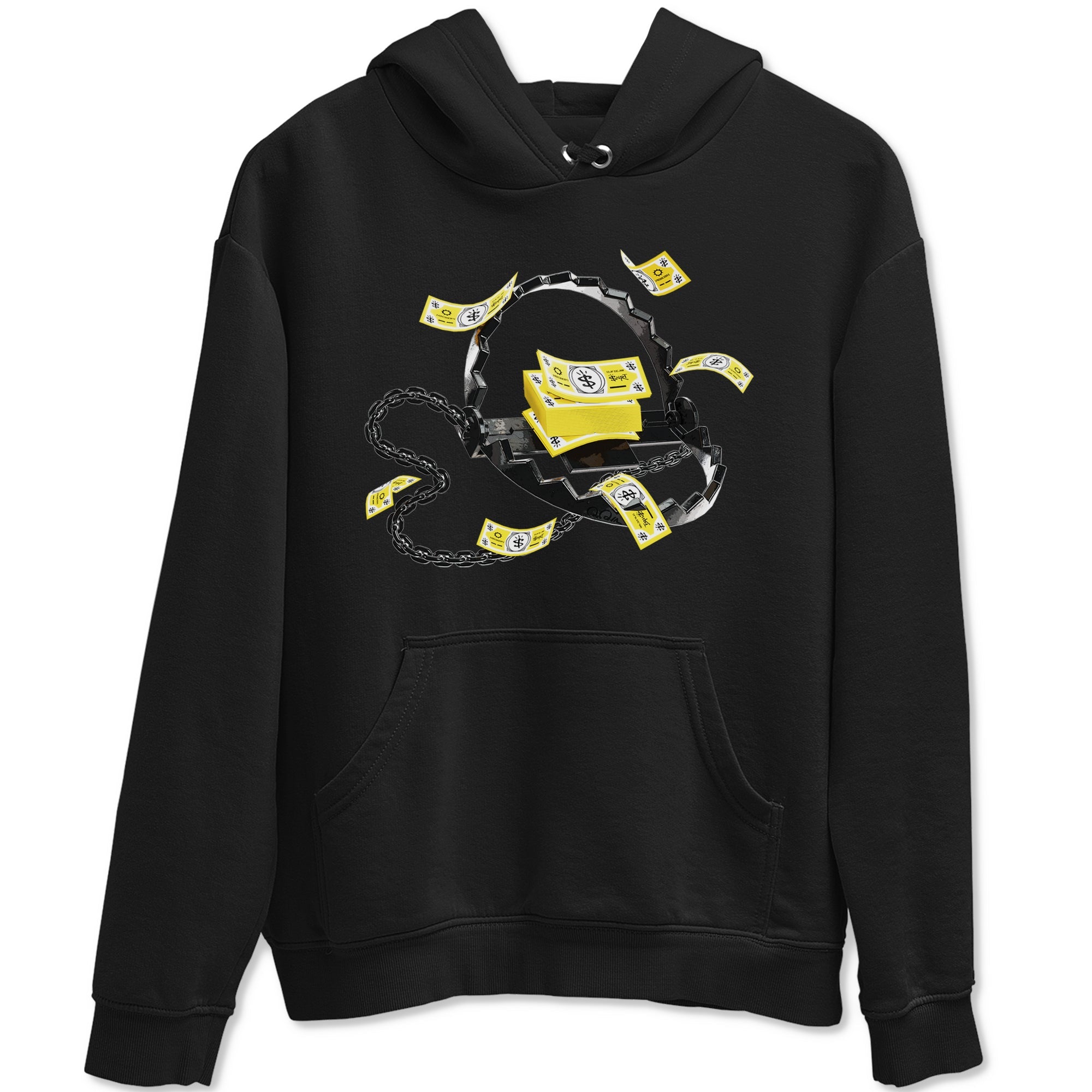 AJ4 Vivid Sulfur shirt to match jordans Trap Money sneaker tees Air Jordan 4 Vivid Sulfur Drip Gear Zone unisex cotton Black 2 crew neck shirt
