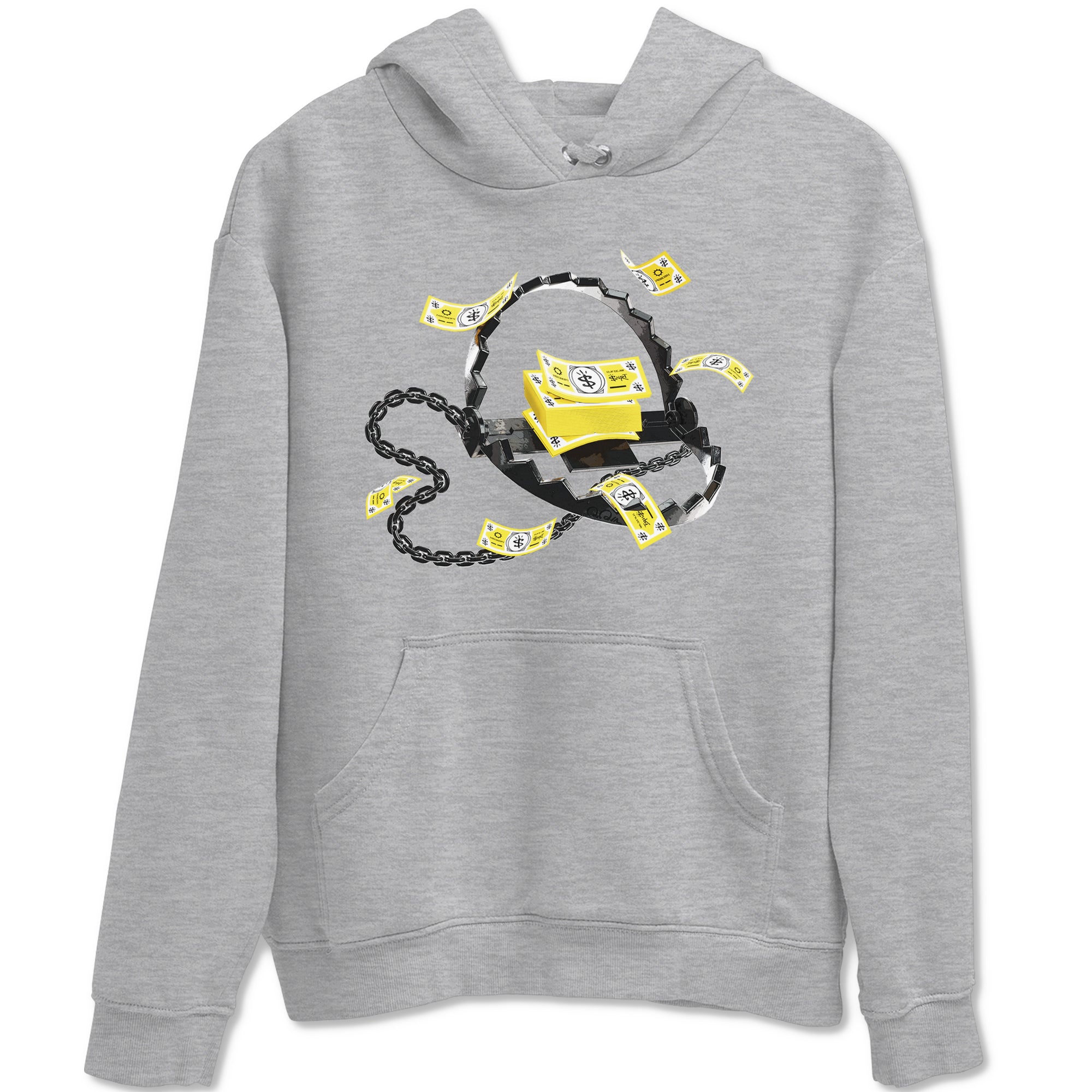 AJ4 Vivid Sulfur shirt to match jordans Trap Money sneaker tees Air Jordan 4 Vivid Sulfur Drip Gear Zone unisex cotton Heather Grey 2 crew neck shirt