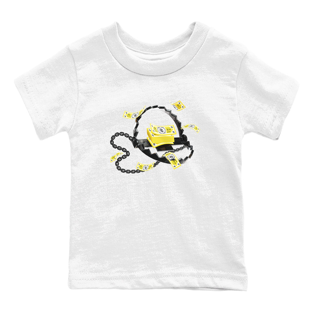 AJ4 Vivid Sulfur shirt to match jordans Trap Money sneaker tees Air Jordan 4 Vivid Sulfur Drip Gear Zone baby toddler White 2 cotton Shirt