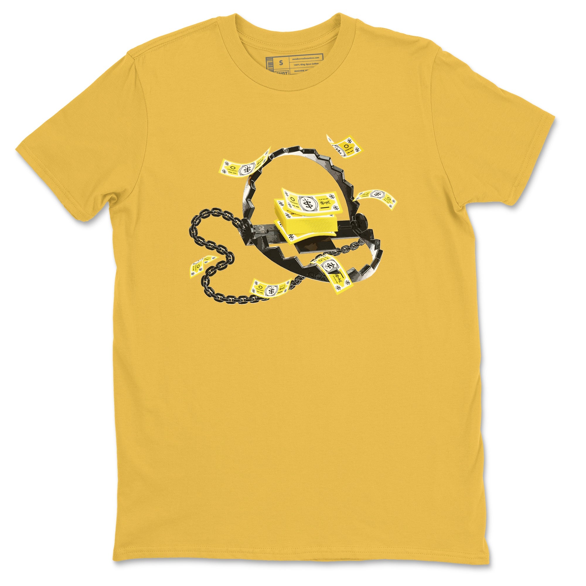 AJ4 Vivid Sulfur shirt to match jordans Trap Money sneaker tees Air Jordan 4 Vivid Sulfur Drip Gear Zone unisex cotton Daisy 2 crew neck shirt