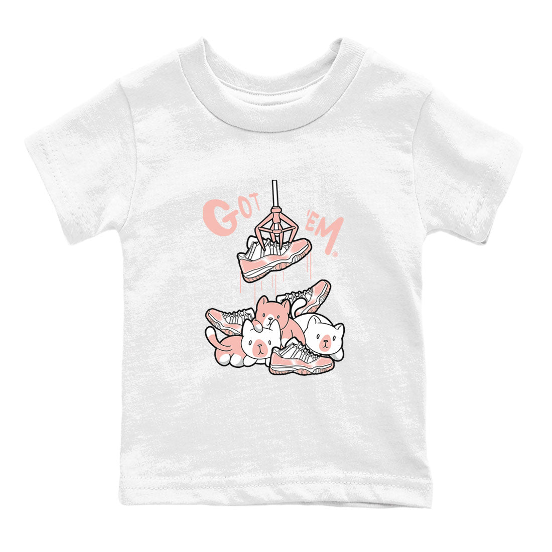 11s Legend Pink shirt to match jordans Treasure Hunter sneaker tees Air Jordan 11 Legend Pink Drip Gear Zone baby toddler White 2 cotton Shirt