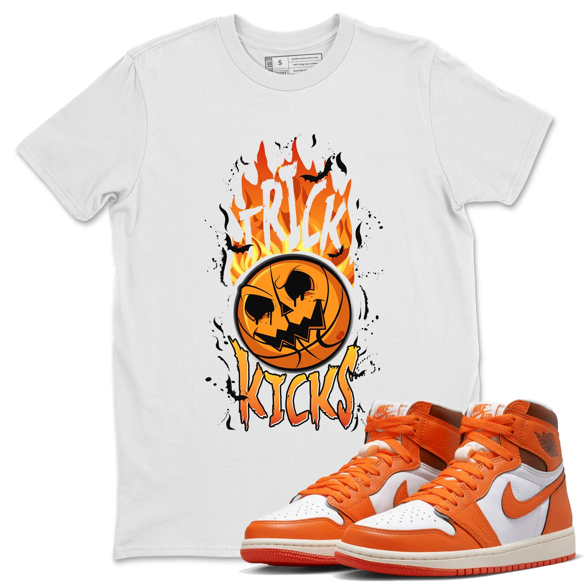 AJ1 Starfish shirt to match jordans Trick Or Kicks Halloween costume sneaker tees AJ1 Starfish Drip Gear Zone Sneaker Matching Clothing Brand Unisex Sneaker Tee White 1 T-Shirt